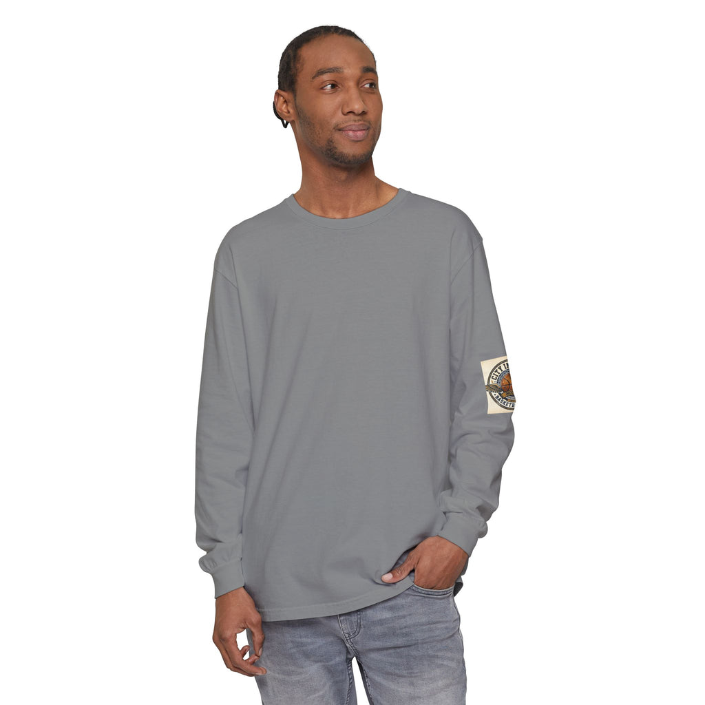 Basketball Club Long Sleeve Tee — City Indiana Winged Ball Graphic
