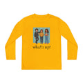 Youth Long Sleeve Tee — "what's up!" Illustrated Friends Graphic
