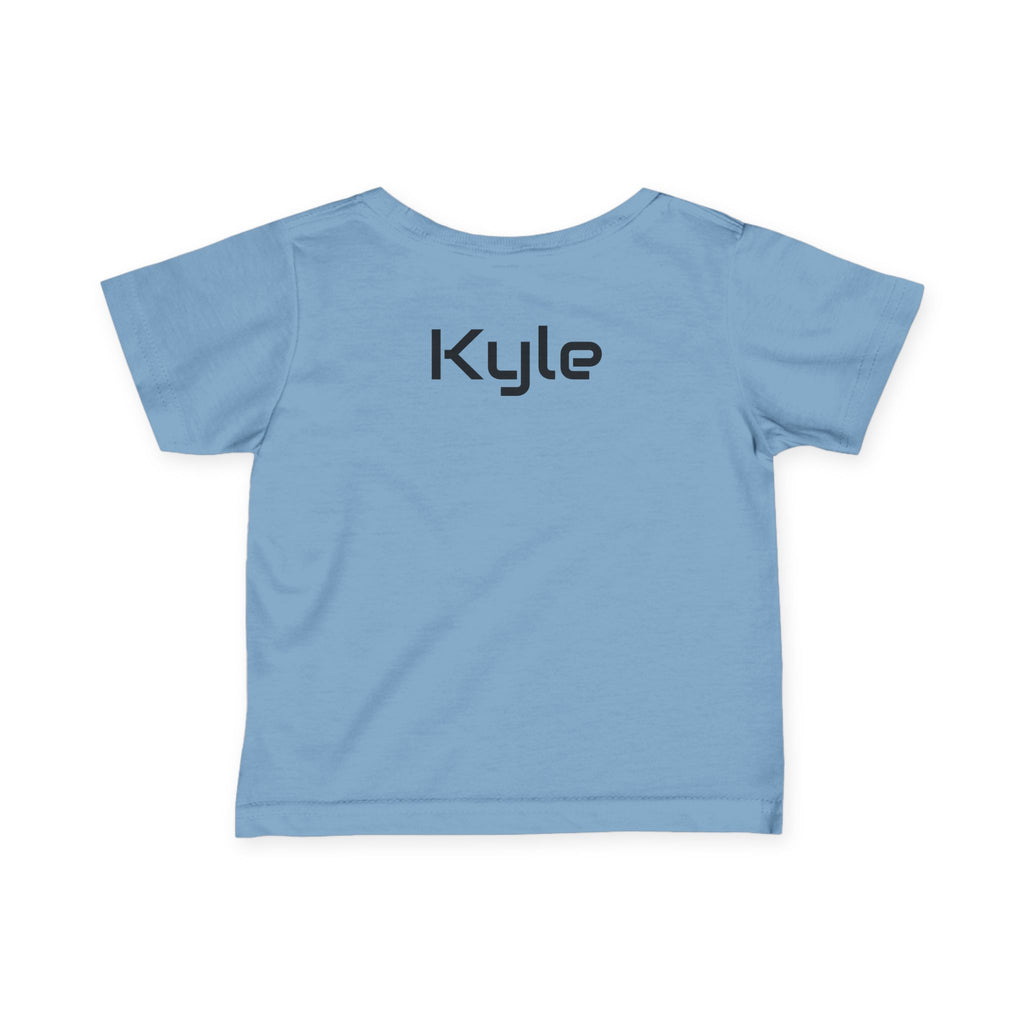 Infant Tee - Colorful 'Bro' Graffiti Graphic with Custom Name Back (Kids Baby Shirt)