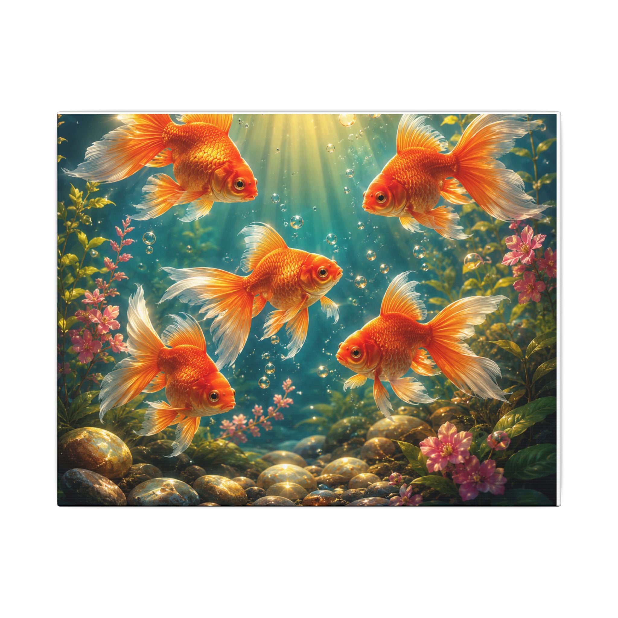 Goldfish Aquarium Canvas Print — Vibrant Underwater Wall Art
