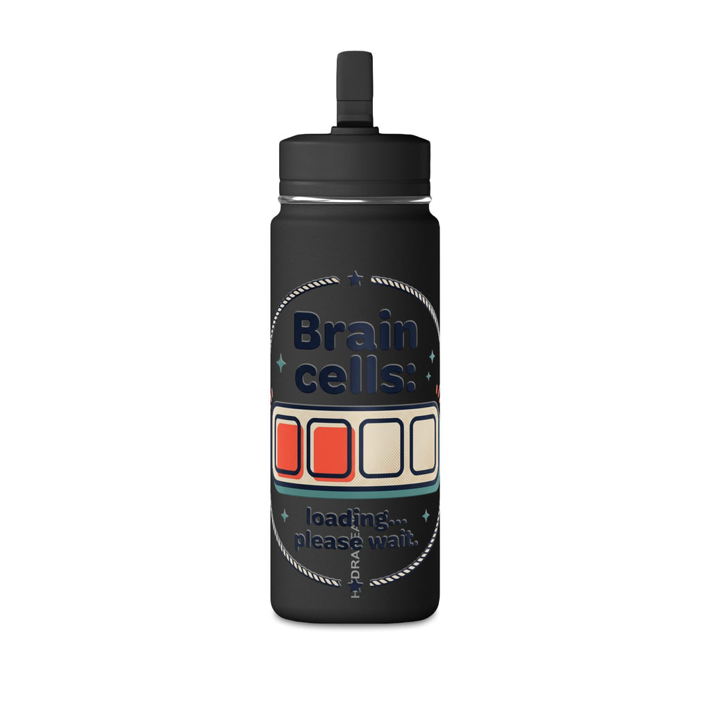Water Bottle — "Brain Cells: loading... please wait." 20oz Funny Hydration Bottle