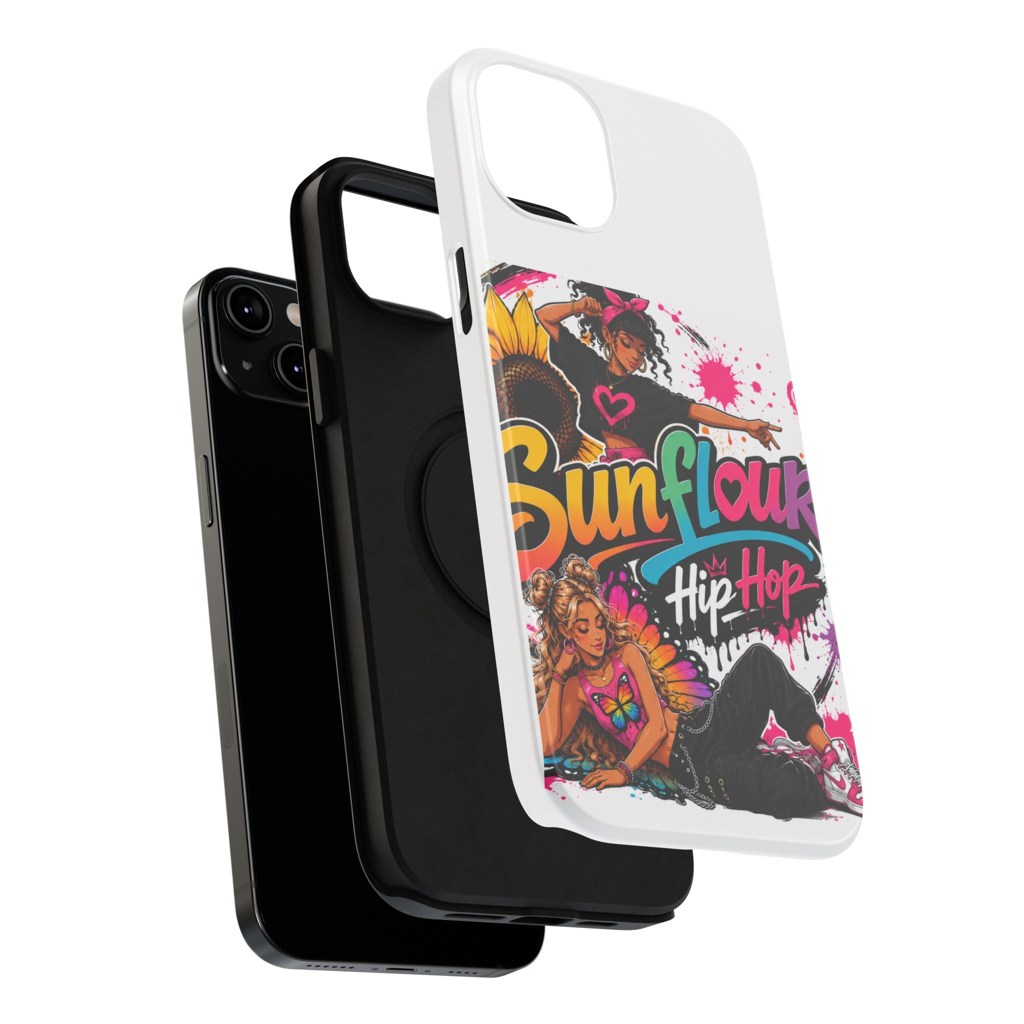 Sunflower Hip Hop Phone Case — Impact-Resistant Protective Case