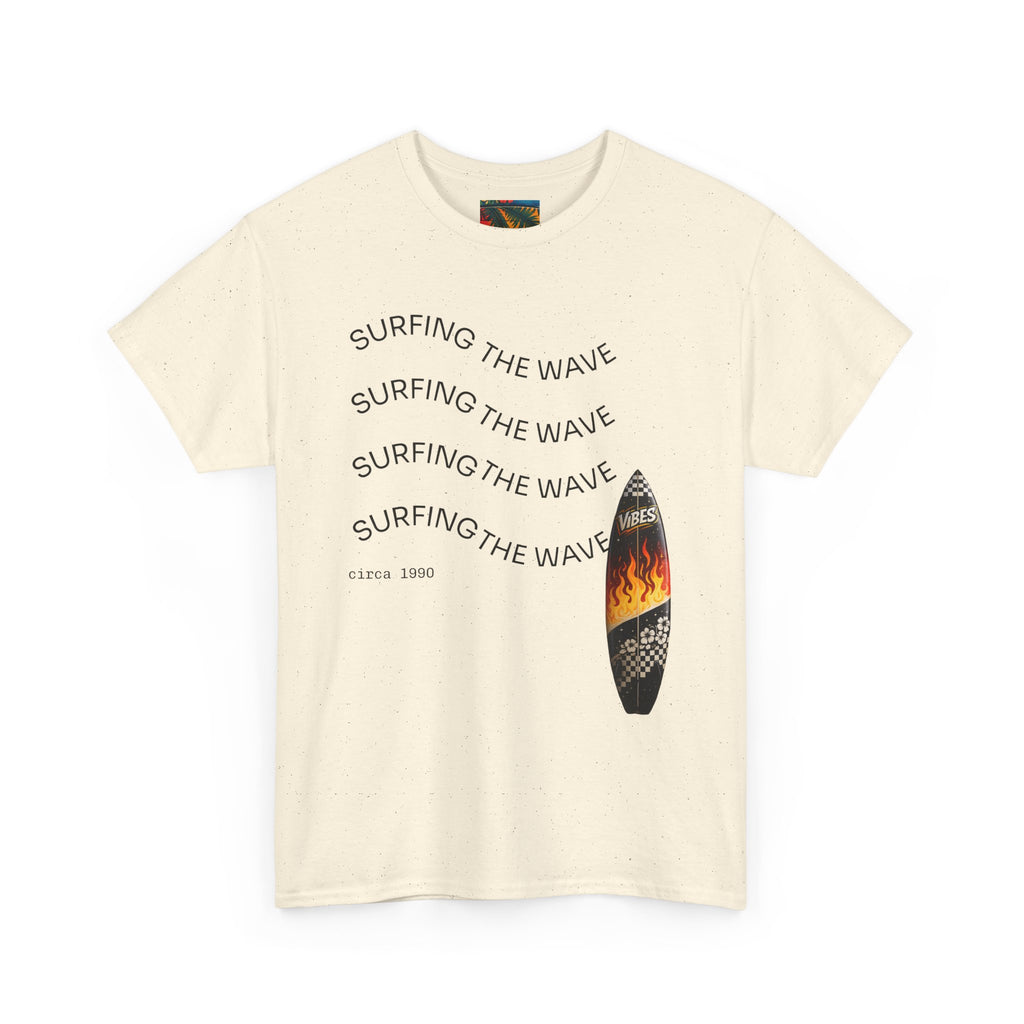 Surfing The Wave Surfboard Tee — Men’s Beach Graphic T-Shirt
