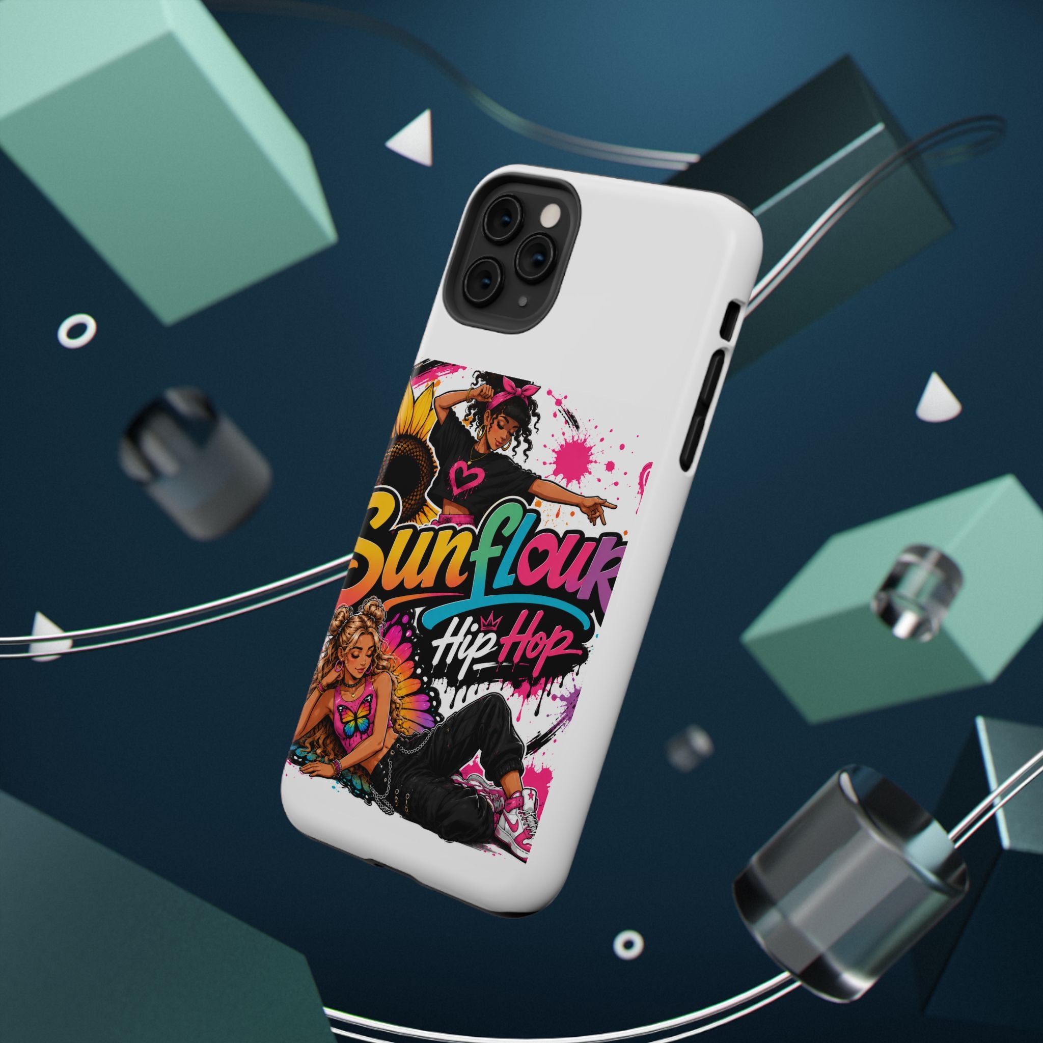 Sunflower Hip Hop Phone Case — Impact-Resistant Protective Case