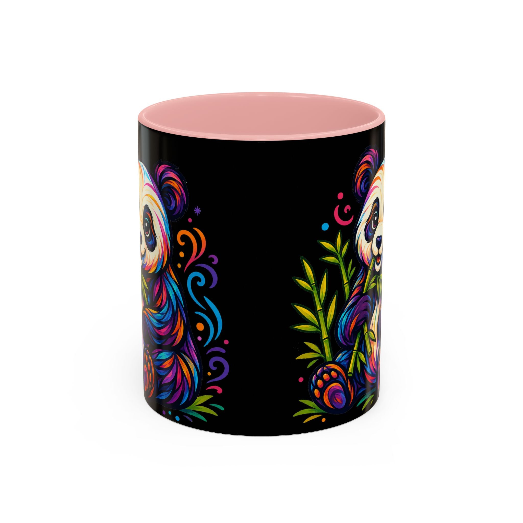 Colorful Panda Coffee Mug — Vibrant Bamboo Accent Mug (11/15oz)