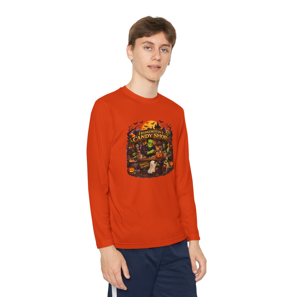 Youth Long Sleeve Tee — Halloween Candy Shop Graphic