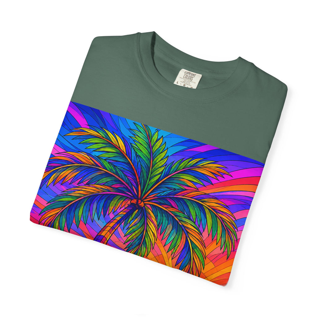 Sunset Palm T-Shirt — Vibrant Tropical Beach Tee