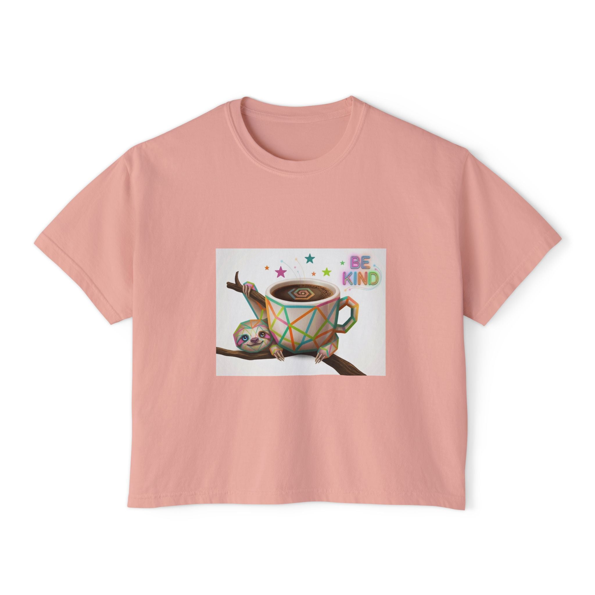 Cute Shiba Inu Coffee Tee — 'in my urge to walk out' Women's Boxy T-Shirt