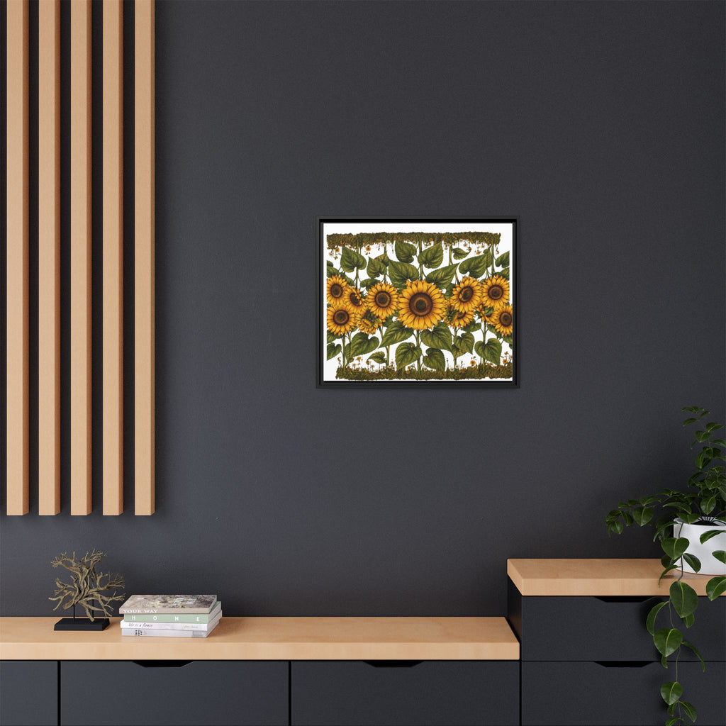 Framed Sunflower Canvas Print — Matte Floral Wall Art