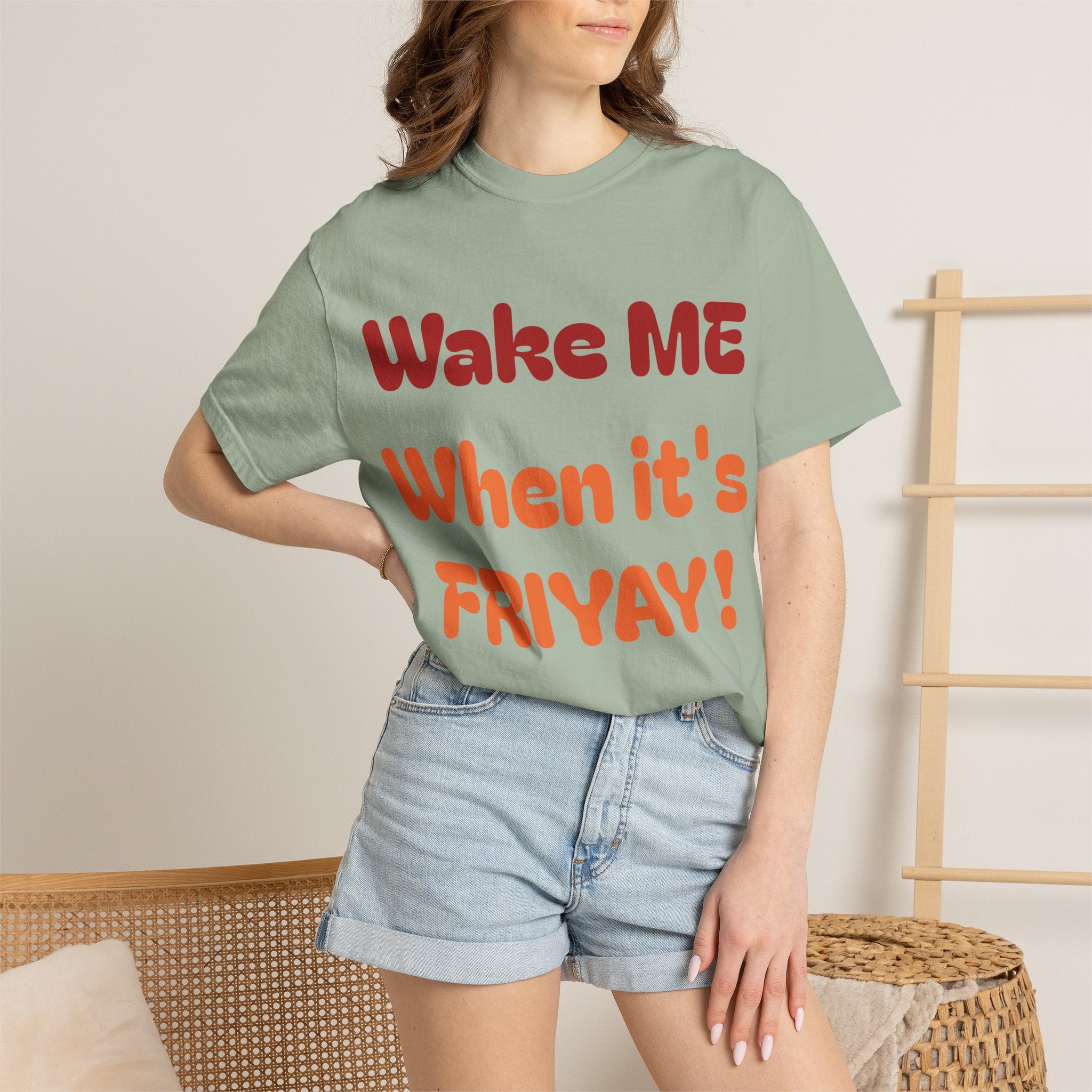 Wake Me When It's Friyay! T-Shirt — 'Midnight Run' Retro Graphic Tee