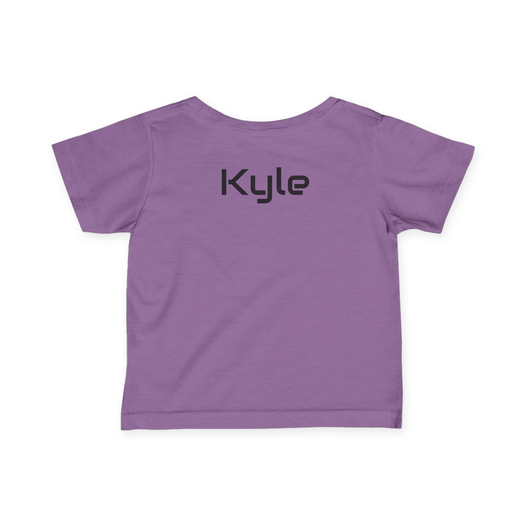 Infant Tee - Colorful 'Bro' Graffiti Graphic with Custom Name Back (Kids Baby Shirt)