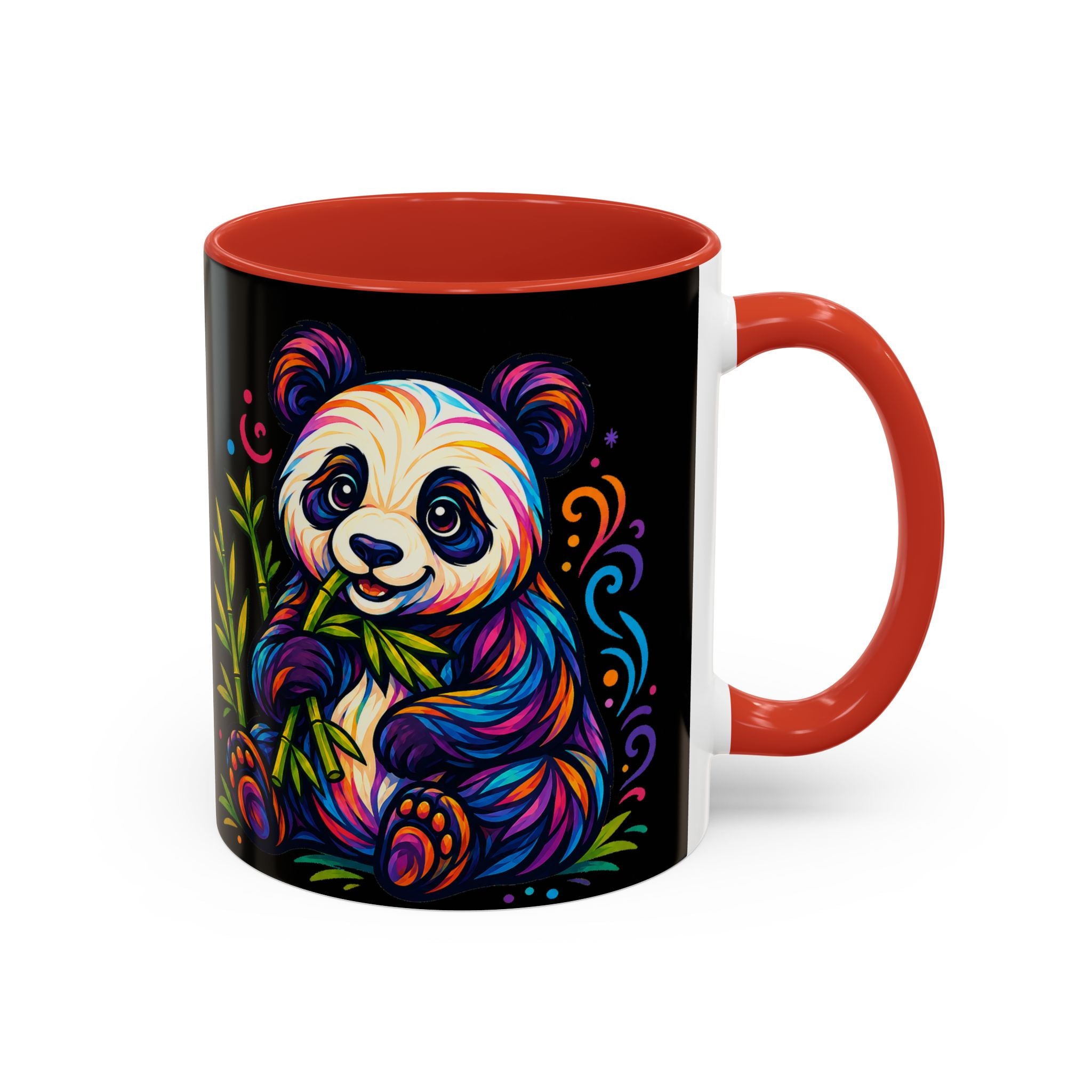 Colorful Panda Coffee Mug — Vibrant Bamboo Accent Mug (11/15oz)