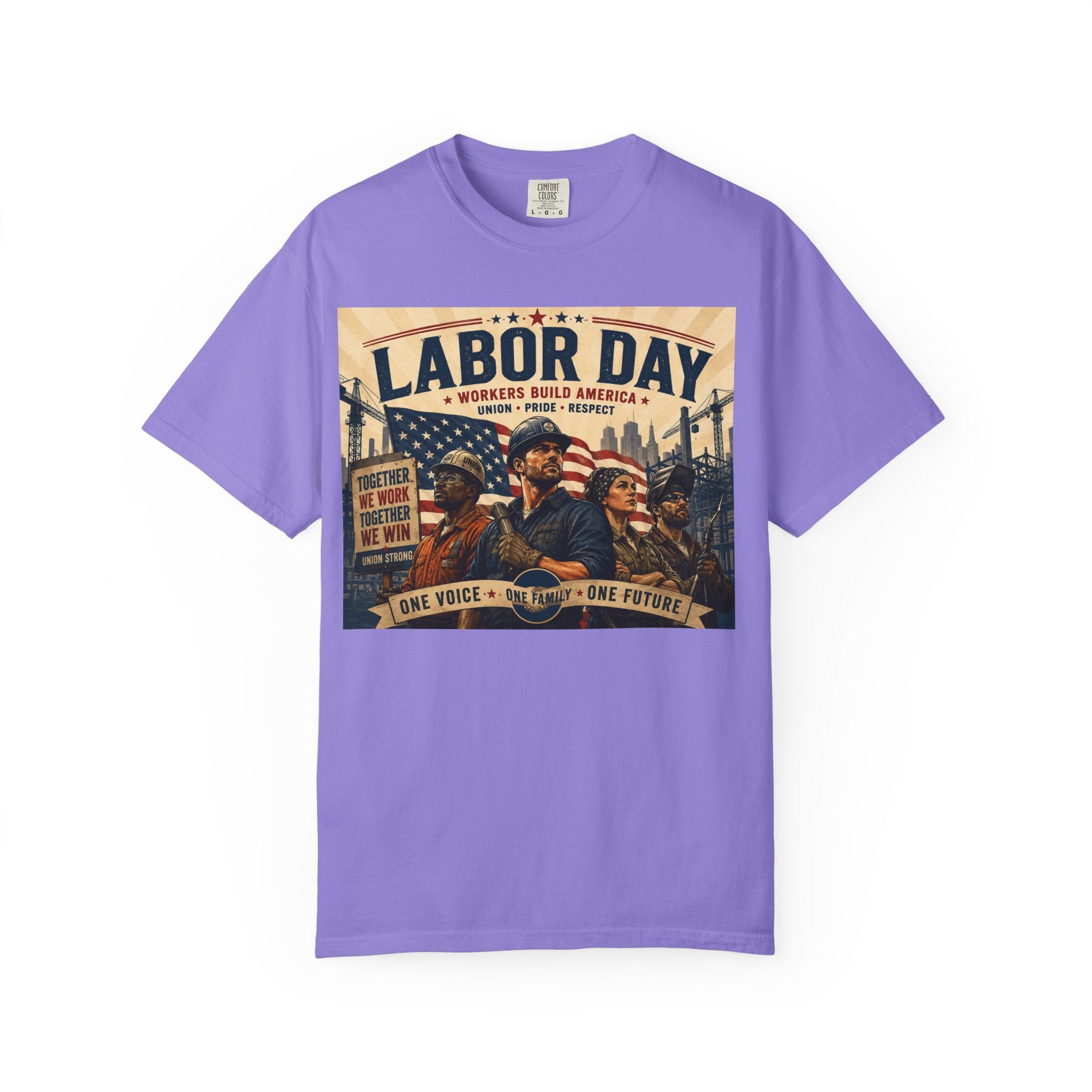 Labor Day T-Shirt — 'Thank a Union' Vintage Patriotic Tee