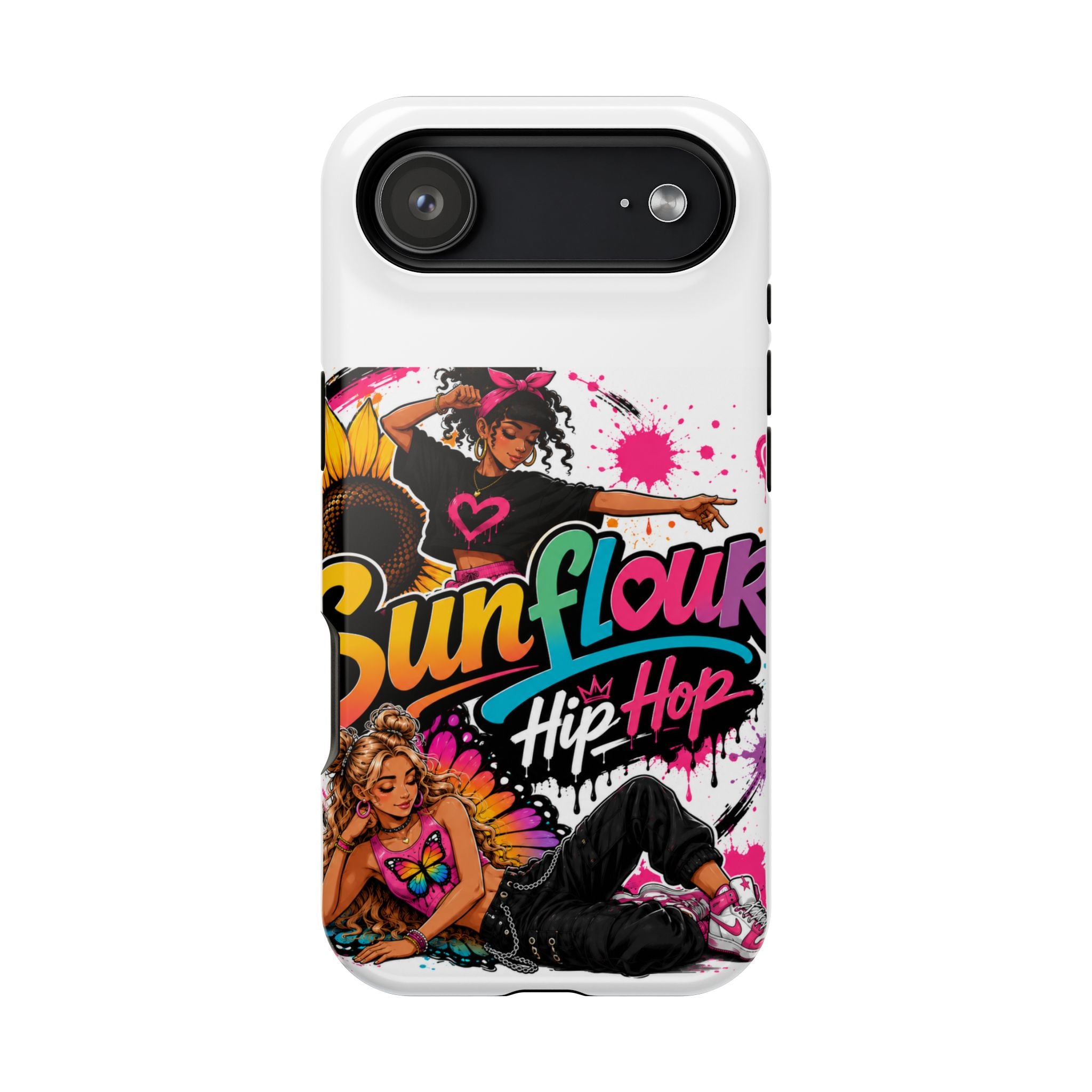 Sunflower Hip Hop Phone Case — Impact-Resistant Protective Case