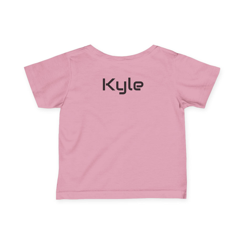 Infant Tee - Colorful 'Bro' Graffiti Graphic with Custom Name Back (Kids Baby Shirt)