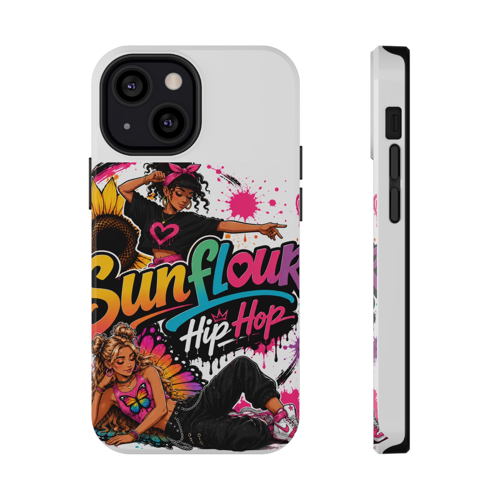 Sunflower Hip Hop Phone Case — Impact-Resistant Protective Case
