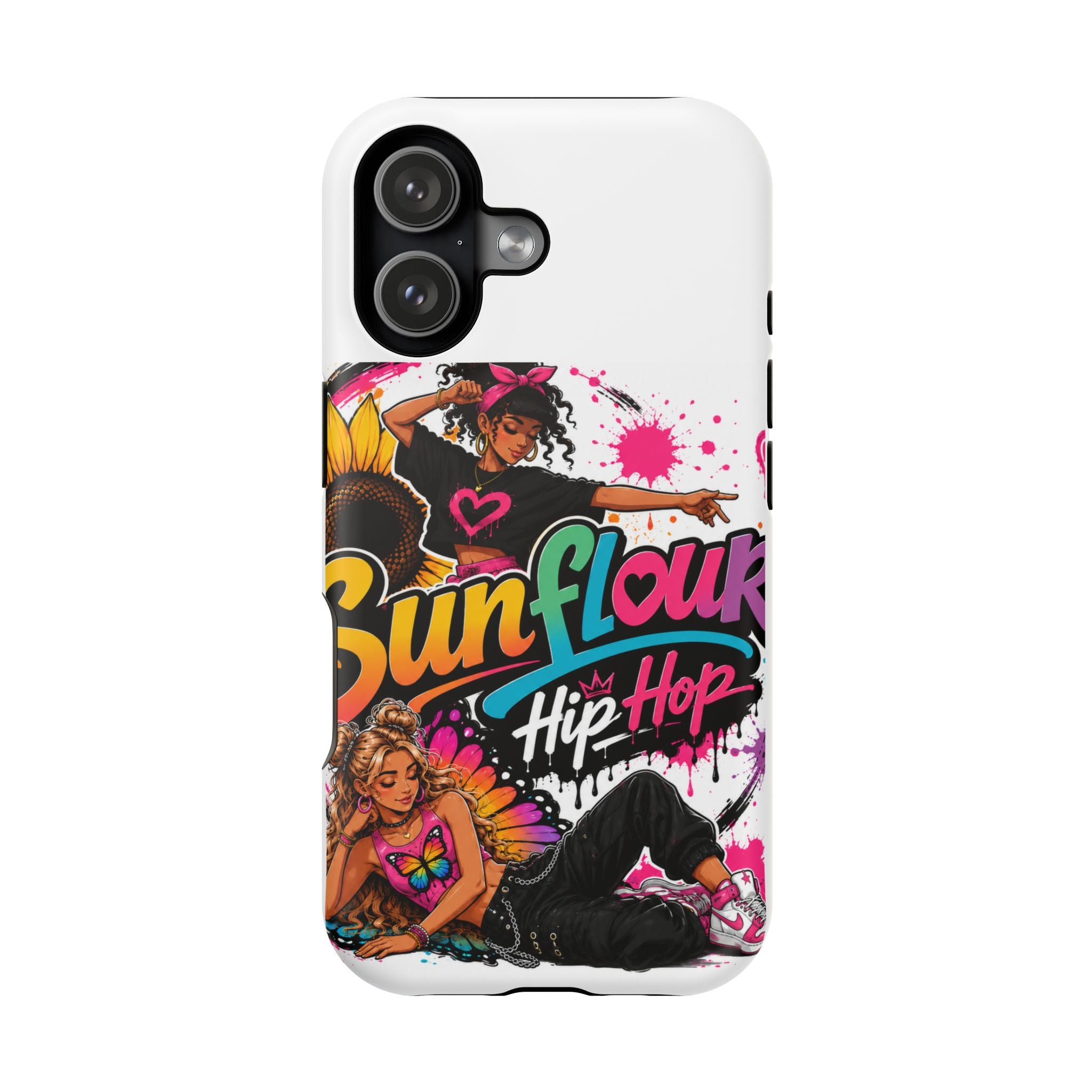 Sunflower Hip Hop Phone Case — Impact-Resistant Protective Case