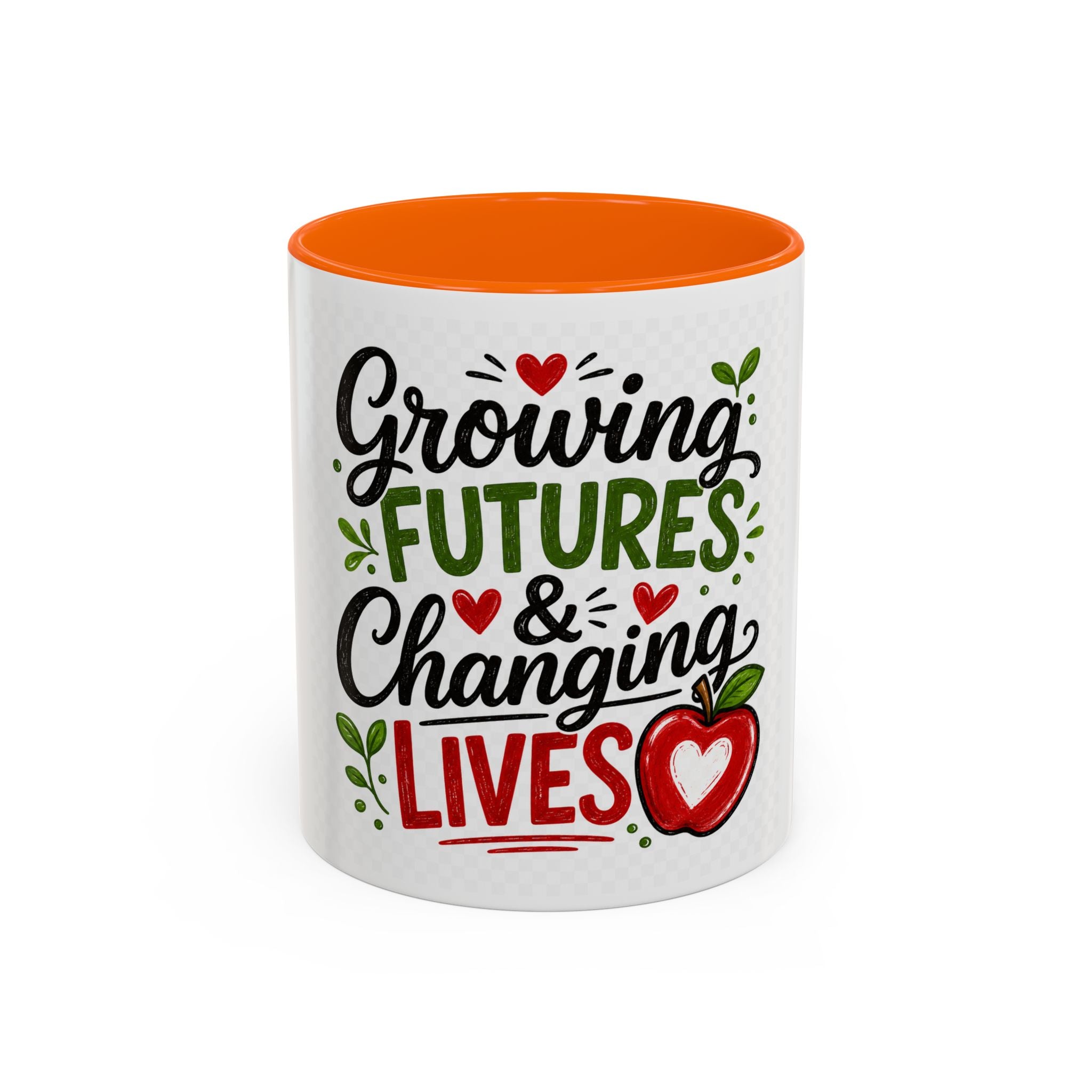 Growing Futures & Changing Lives Coffee Mug — Teacher Appreciation Accent Mug (11/15oz)
