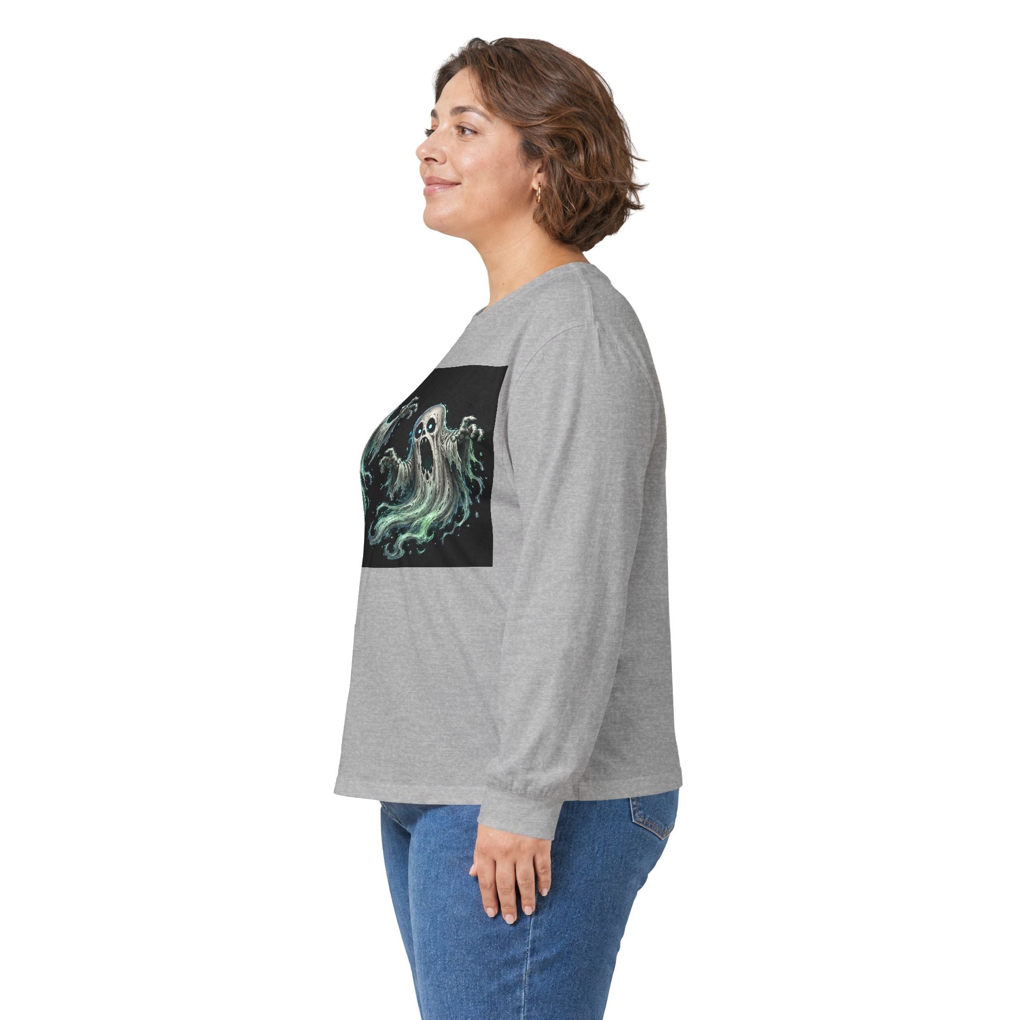 Ghost Duo Long Sleeve Tee — Haunted Spirit Graphic Shirt
