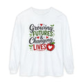 Growing Futures & Changing Lives Long Sleeve Tee — Teacher Appreciation Apple Design