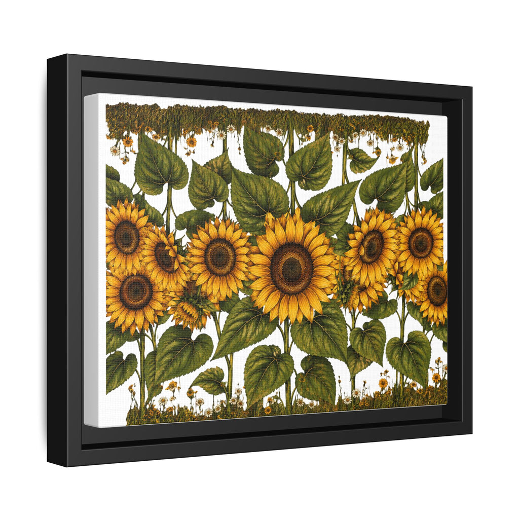 Framed Sunflower Canvas Print — Matte Floral Wall Art
