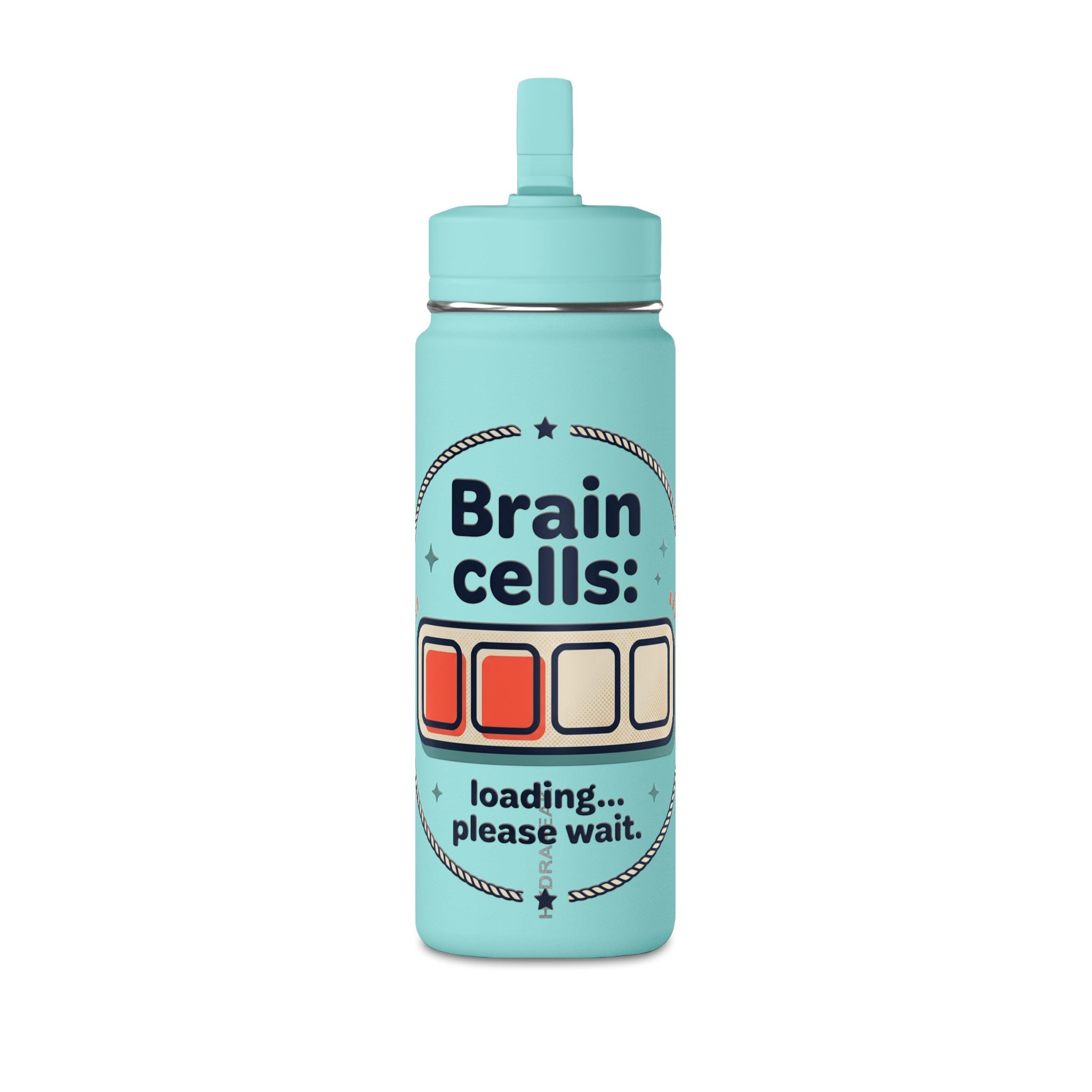 Water Bottle — "Brain Cells: loading... please wait." 20oz Funny Hydration Bottle
