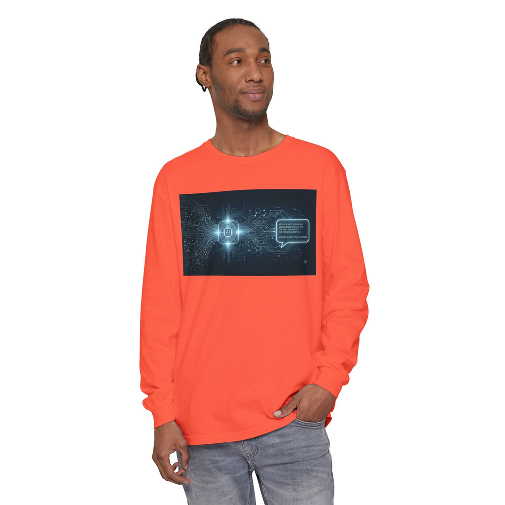 Long Sleeve T-Shirt — Cyber AI Chat Graphic