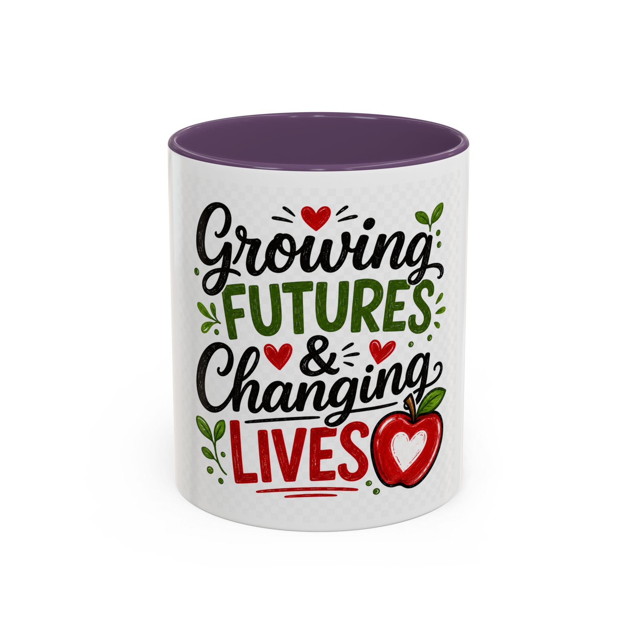 Growing Futures & Changing Lives Coffee Mug — Teacher Appreciation Accent Mug (11/15oz)
