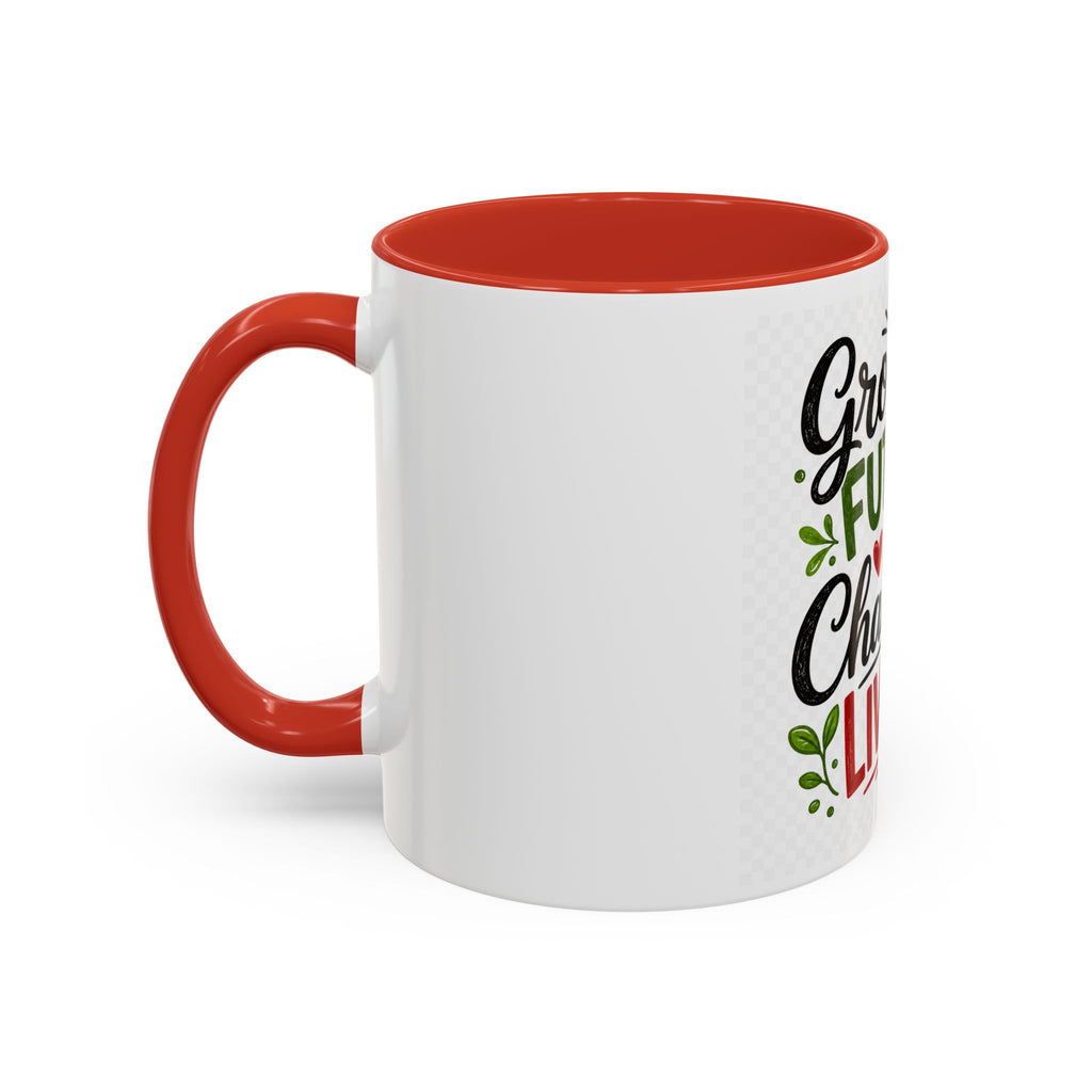 Growing Futures & Changing Lives Coffee Mug — Teacher Appreciation Accent Mug (11/15oz)
