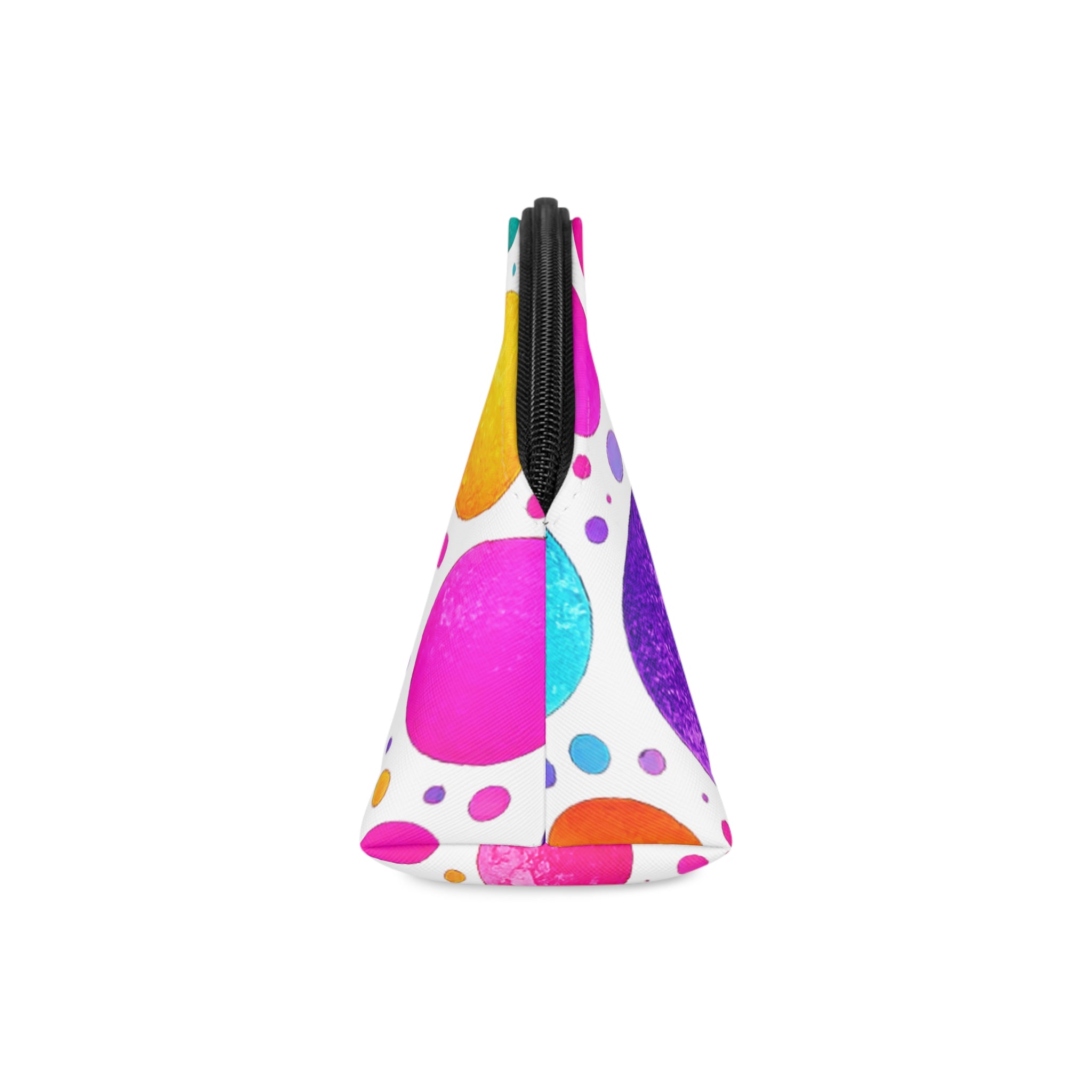Colorful Polka Dot Makeup Bag — Bright Multicolor Cosmetic Pouch