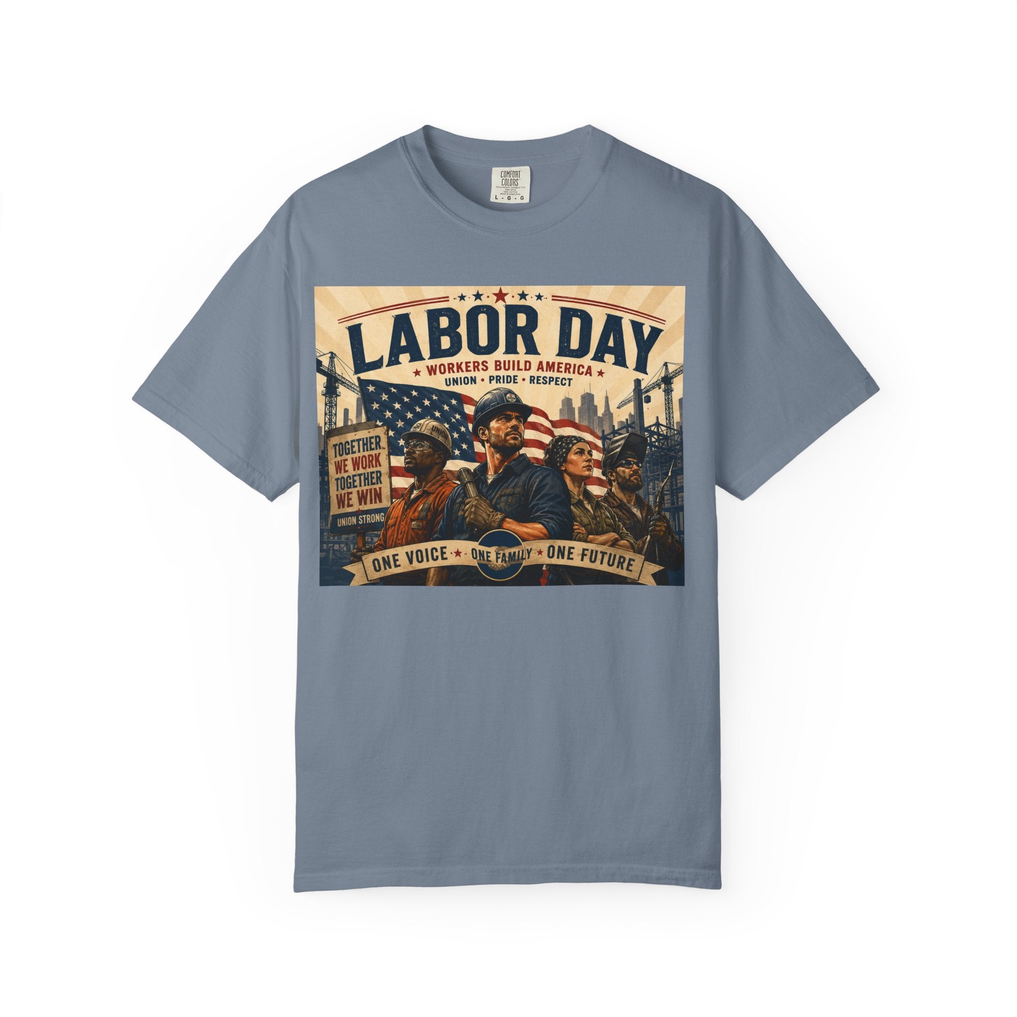Labor Day T-Shirt — 'Thank a Union' Vintage Patriotic Tee