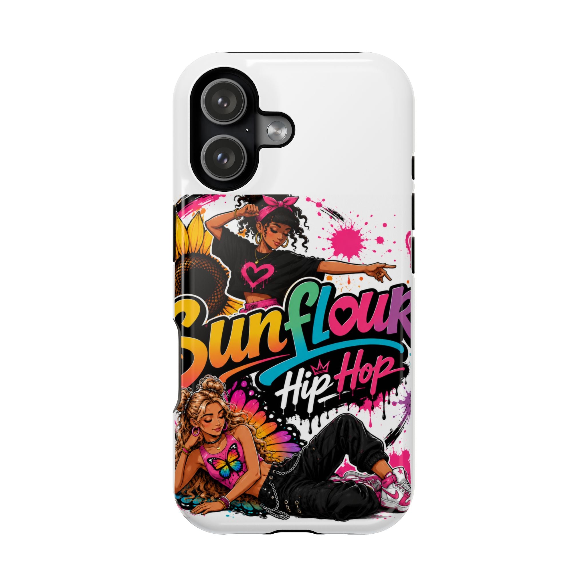 Sunflower Hip Hop Phone Case — Impact-Resistant Protective Case