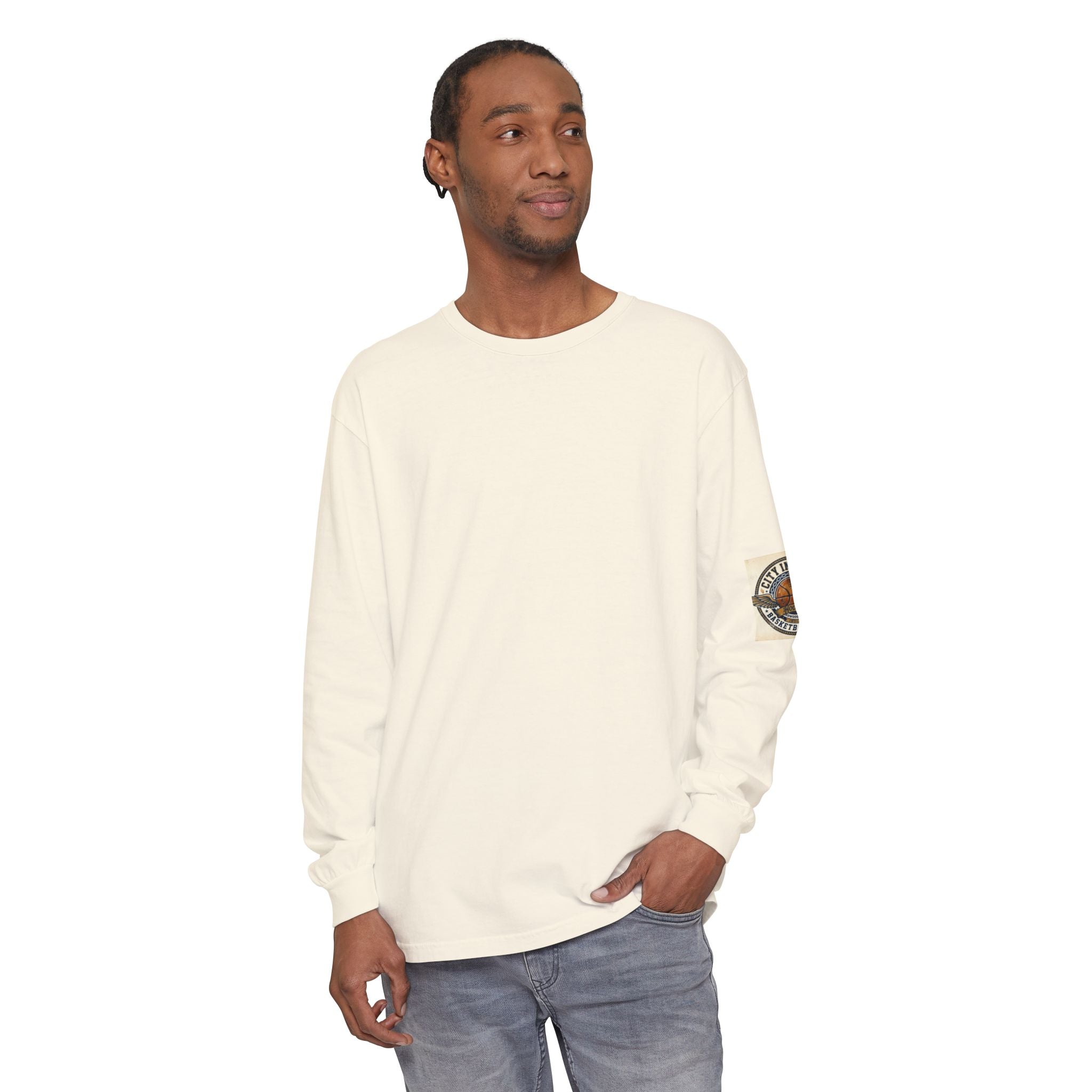 Basketball Club Long Sleeve Tee — City Indiana Winged Ball Graphic