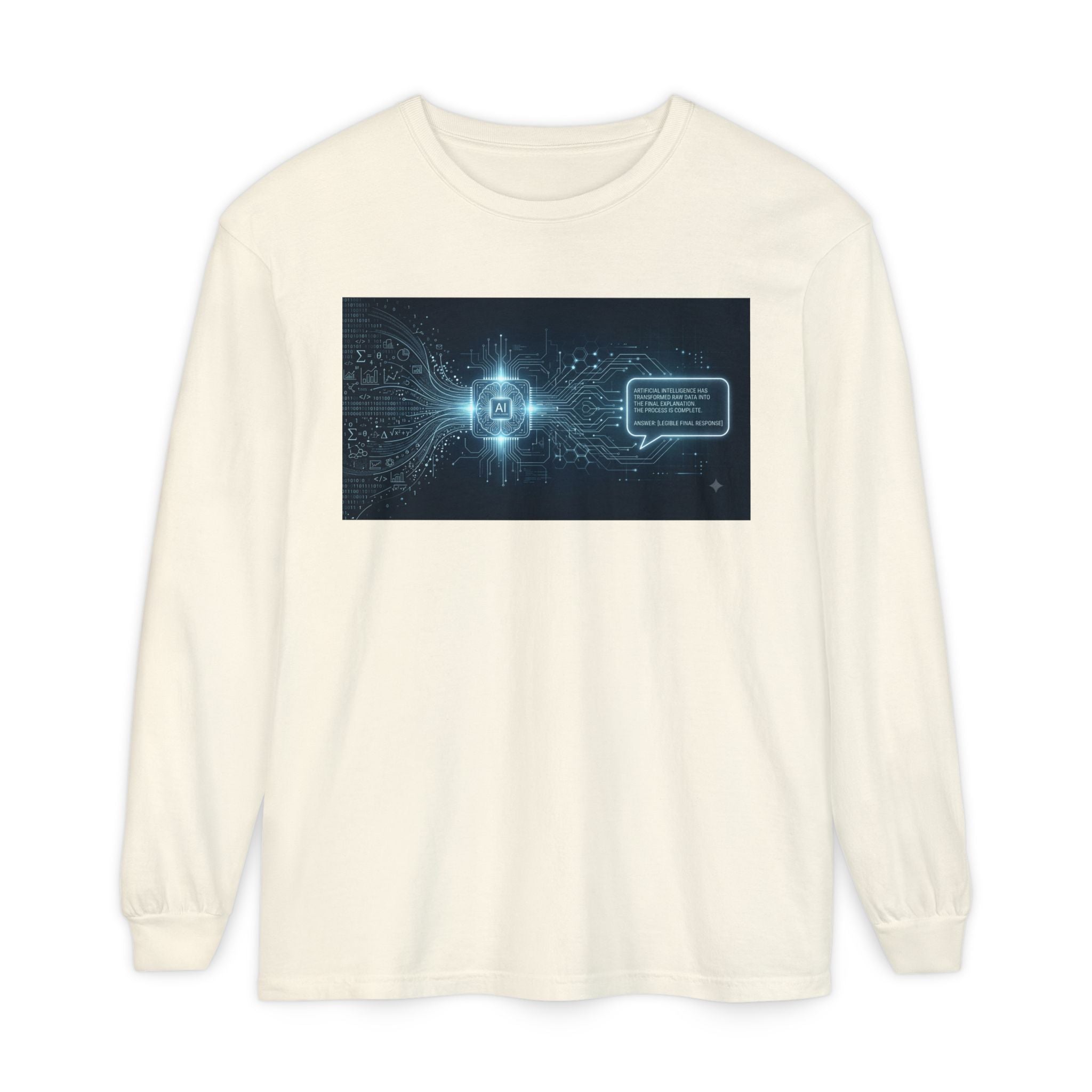Long Sleeve T-Shirt — Cyber AI Chat Graphic
