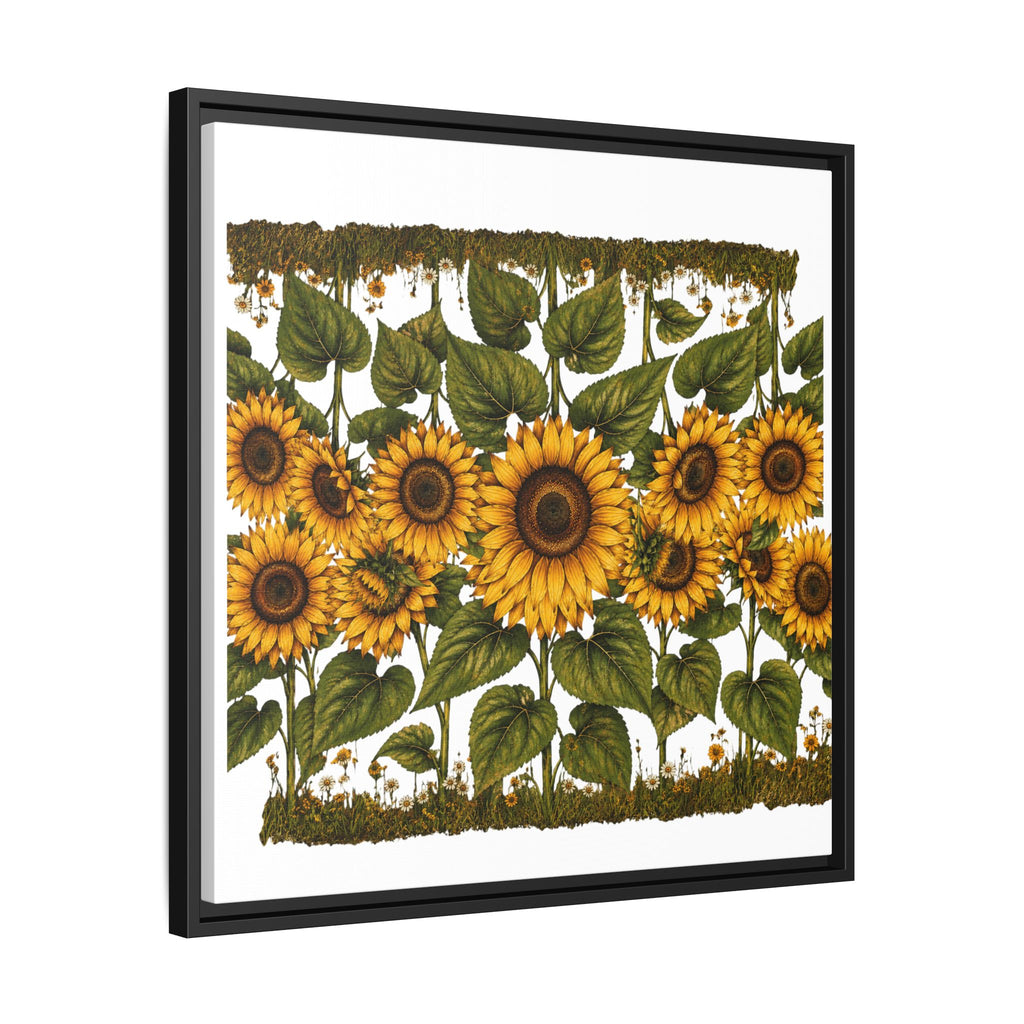 Framed Sunflower Canvas Print — Matte Floral Wall Art