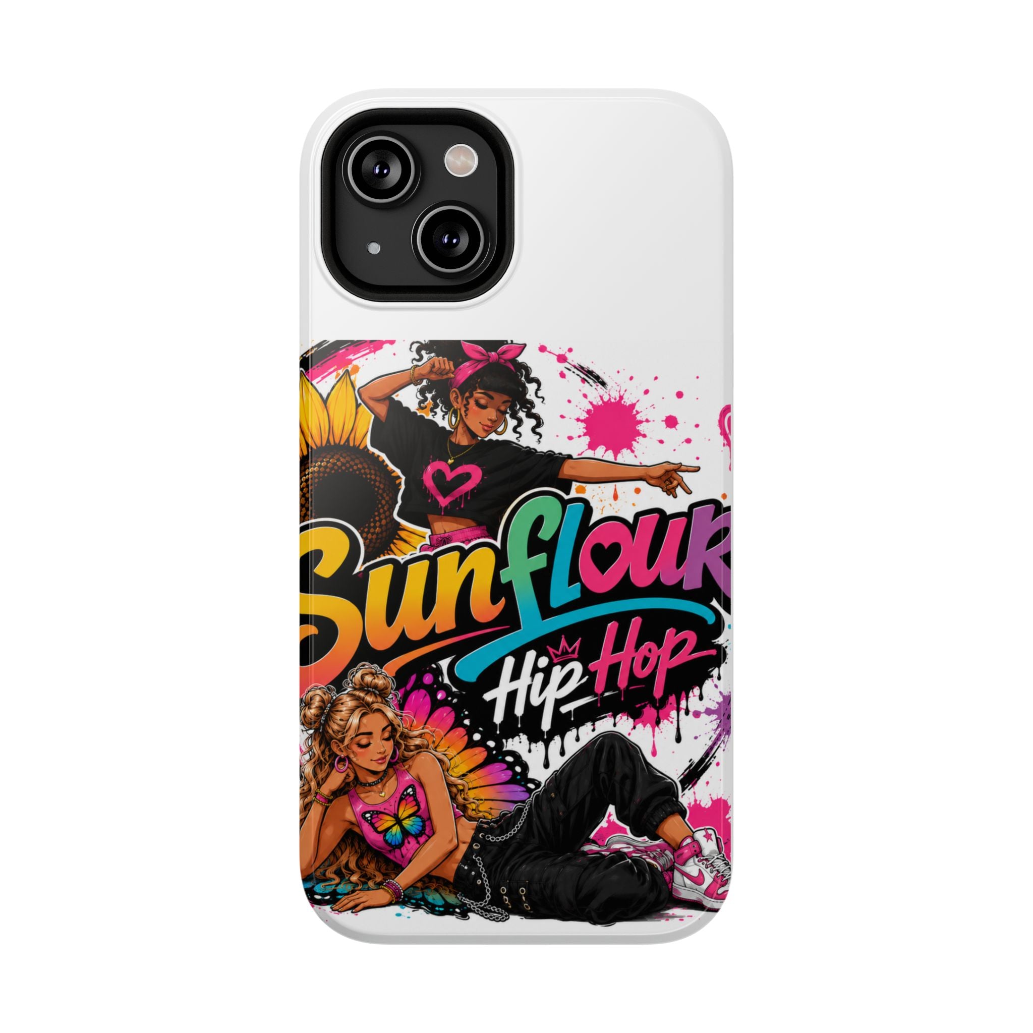 Sunflower Hip Hop Phone Case — Impact-Resistant Protective Case