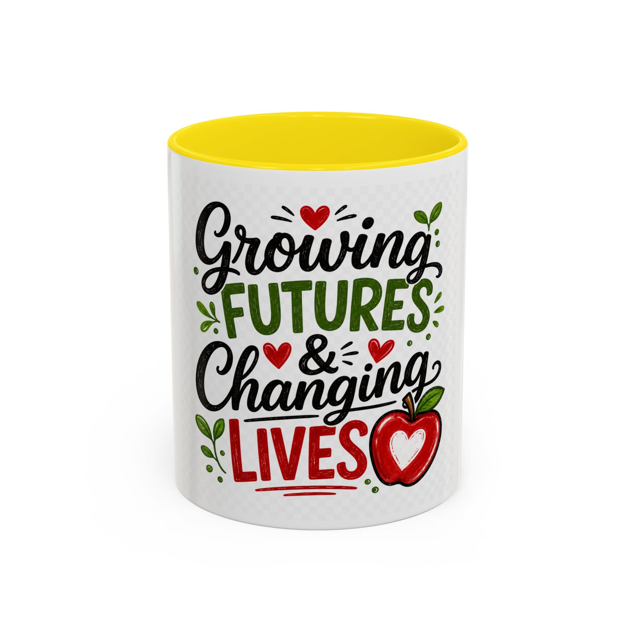 Growing Futures & Changing Lives Coffee Mug — Teacher Appreciation Accent Mug (11/15oz)