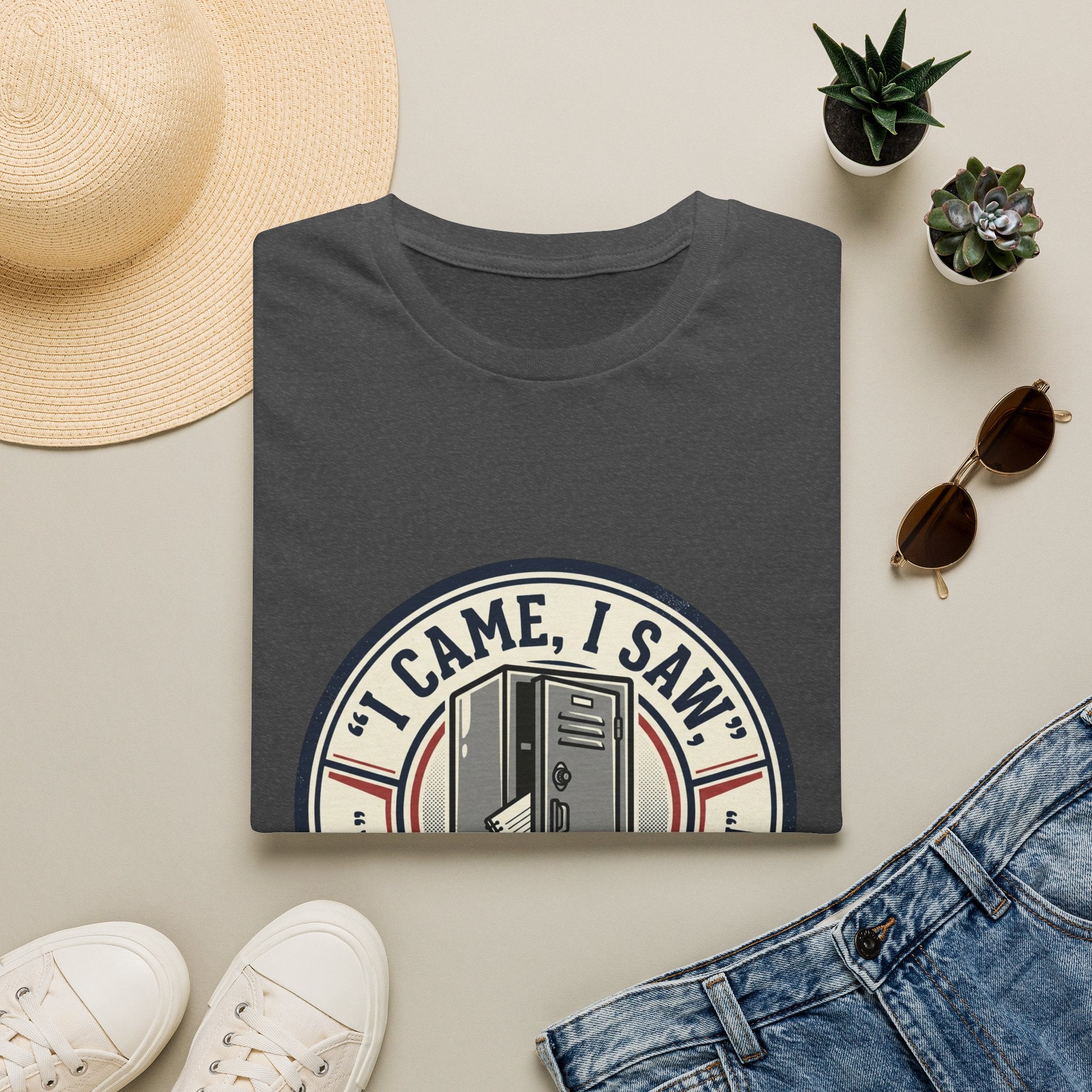 Locker Community T‑Shirt — “I Came, I Saw, I Tidied My Locker” Vintage Locker Room Tee