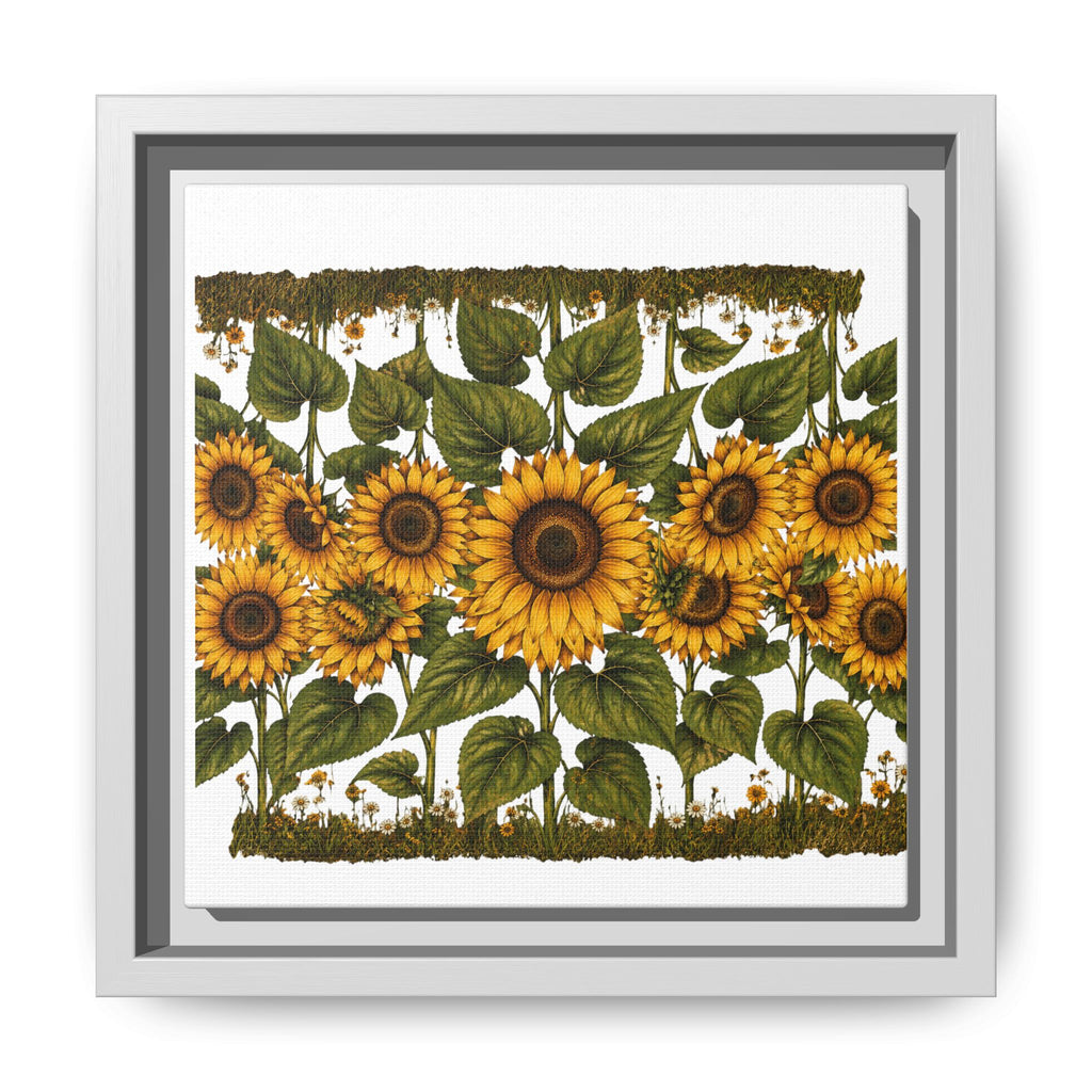 Framed Sunflower Canvas Print — Matte Floral Wall Art