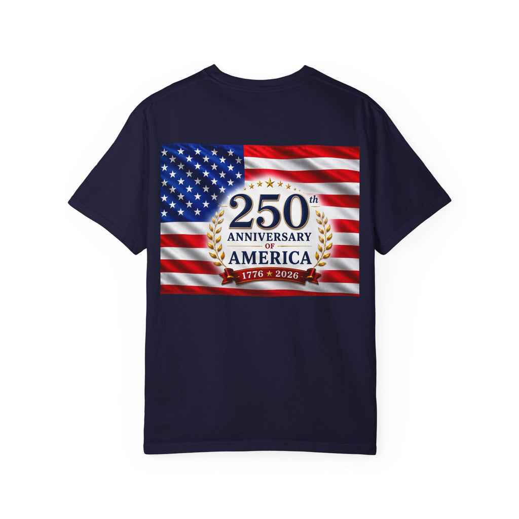 'Merica Peace Sign T-Shirt — 250th Anniversary of America Flag Tee (1776–2026)