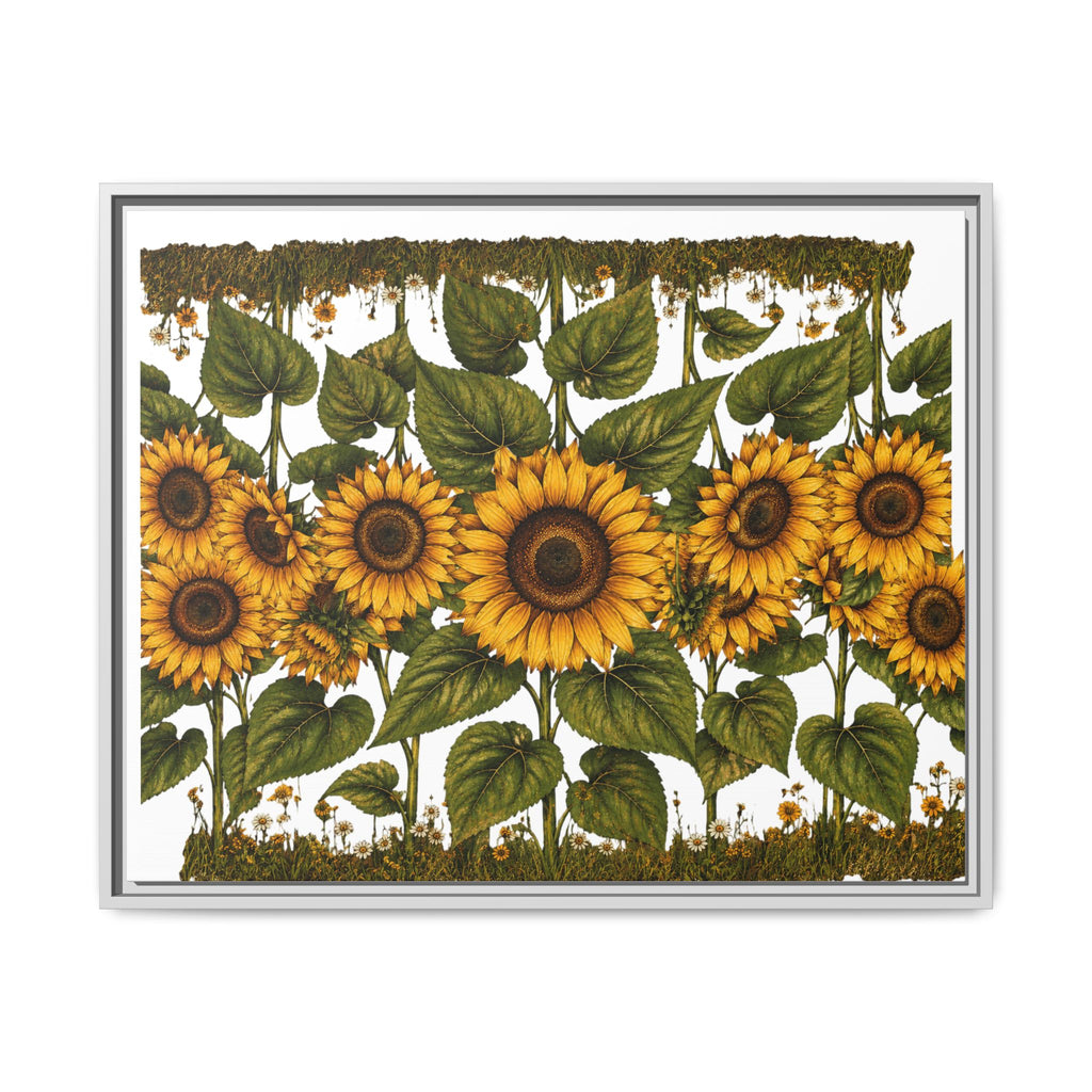 Framed Sunflower Canvas Print — Matte Floral Wall Art