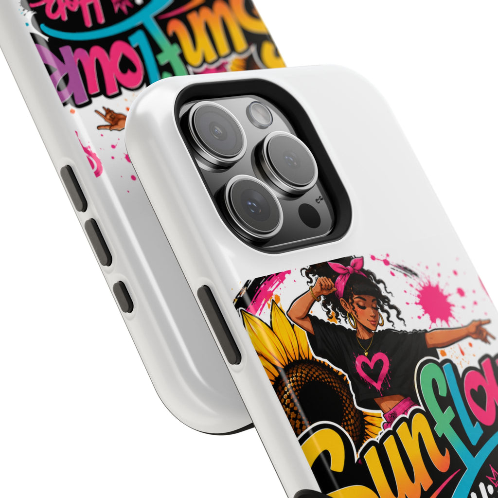 Sunflower Hip Hop Phone Case — Impact-Resistant Protective Case