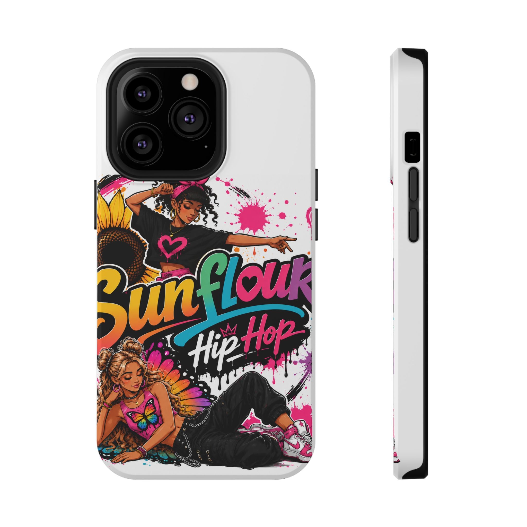 Sunflower Hip Hop Phone Case — Impact-Resistant Protective Case