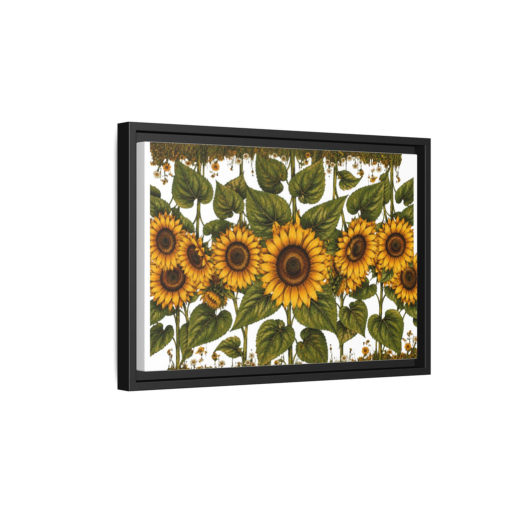 Framed Sunflower Canvas Print — Matte Floral Wall Art
