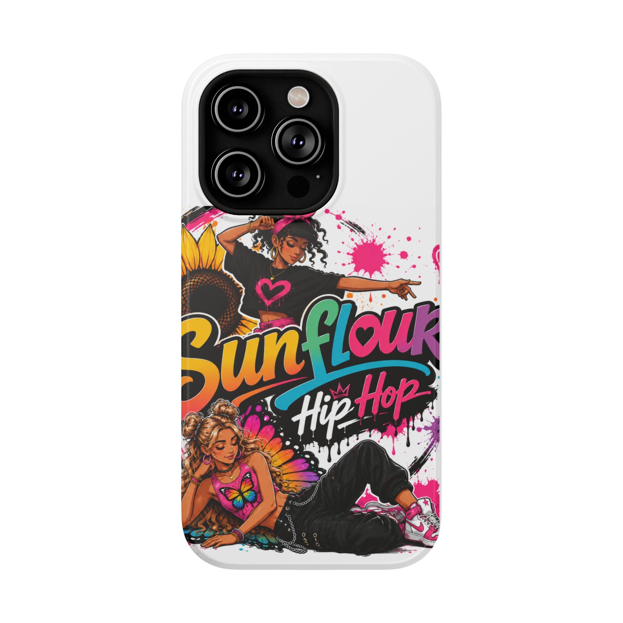 Sunflower Hip Hop Phone Case — Impact-Resistant Protective Case