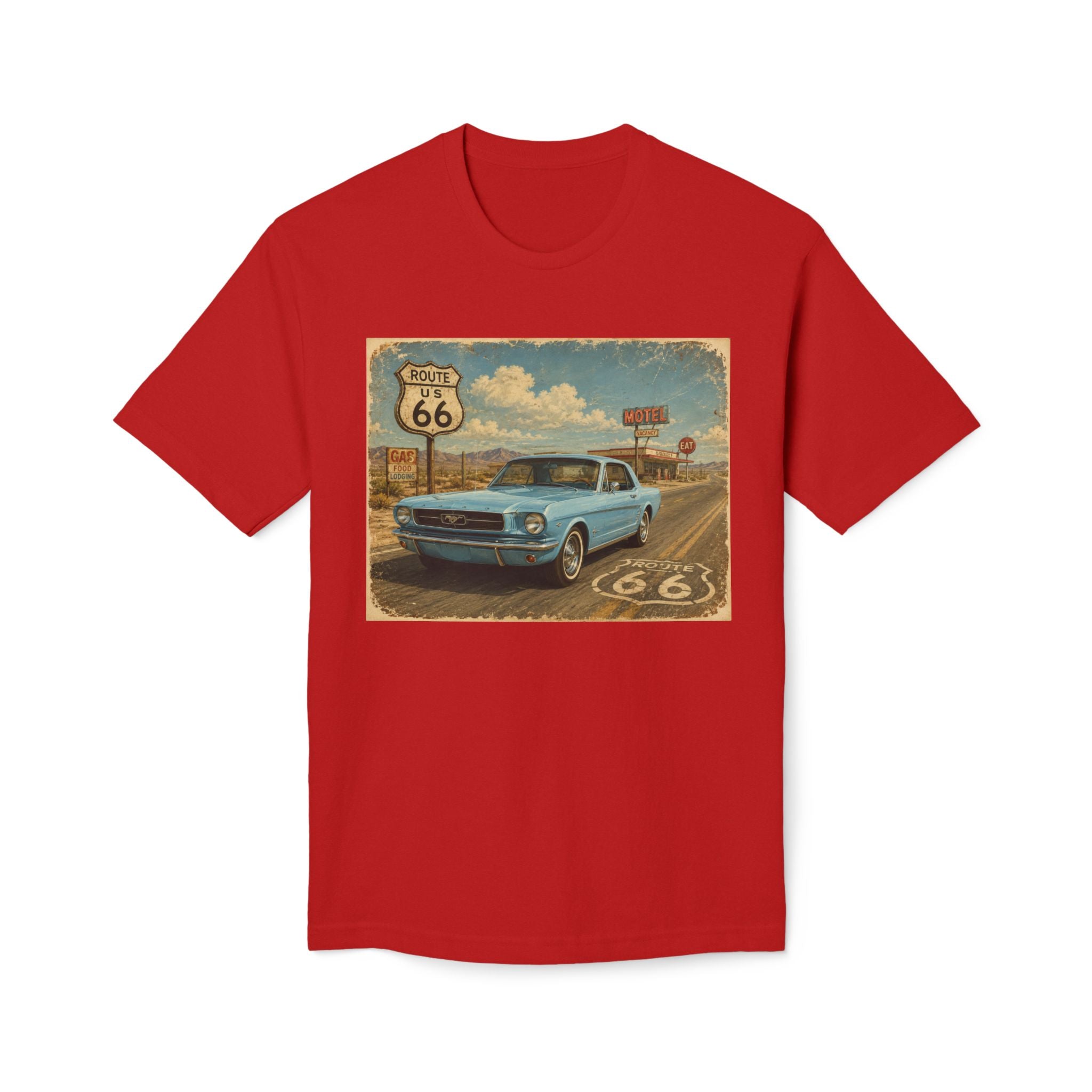 Cruisin' My Way Into 60 T-Shirt — Vintage Route 66 Classic Car Birthday Tee
