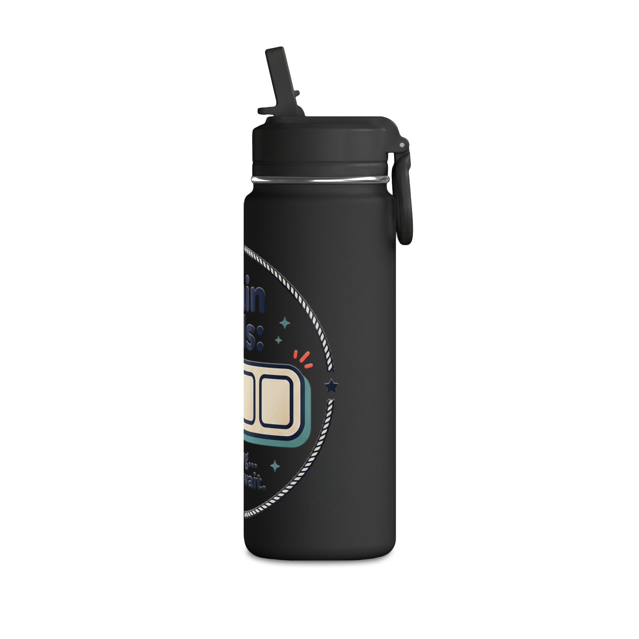 Water Bottle — "Brain Cells: loading... please wait." 20oz Funny Hydration Bottle
