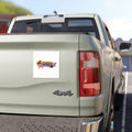 Sunflour Hip Hop & Butterfly Car Magnet — Colorful Sunflower & Butterfly Graphic