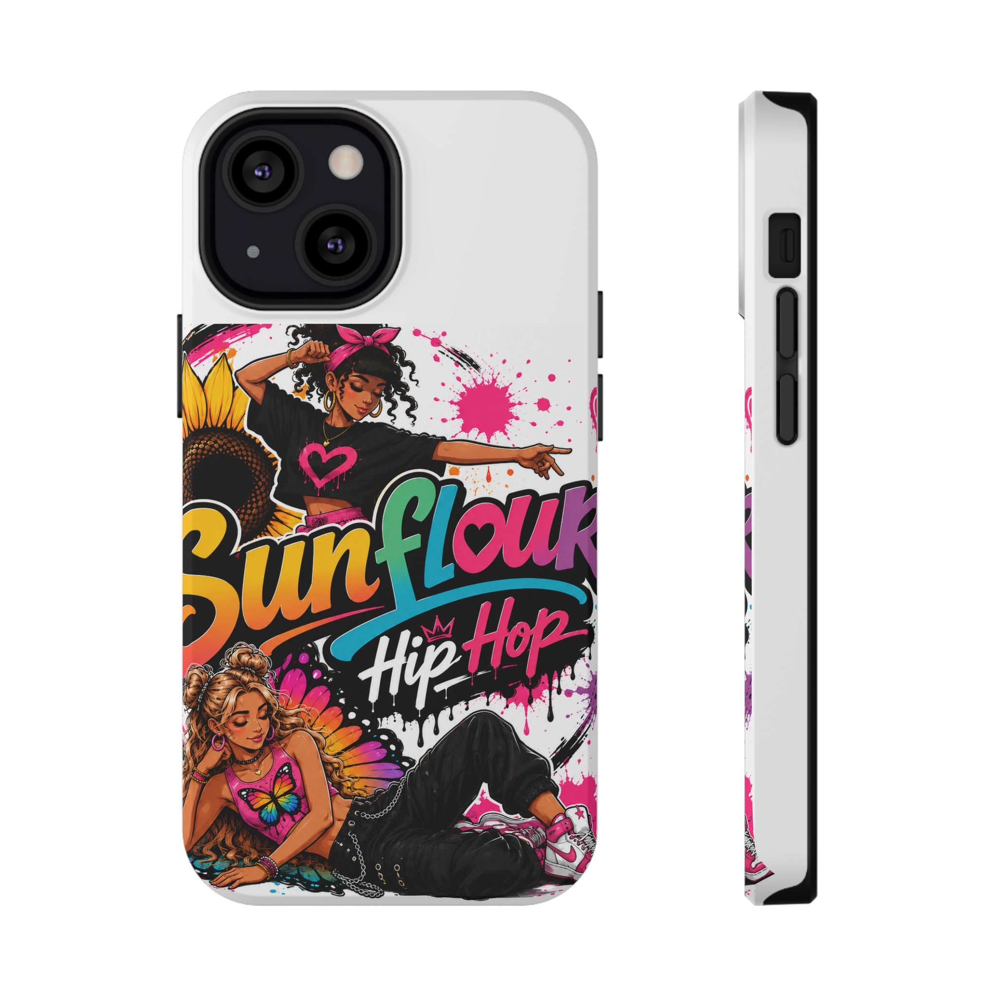 Sunflower Hip Hop Phone Case — Impact-Resistant Protective Case
