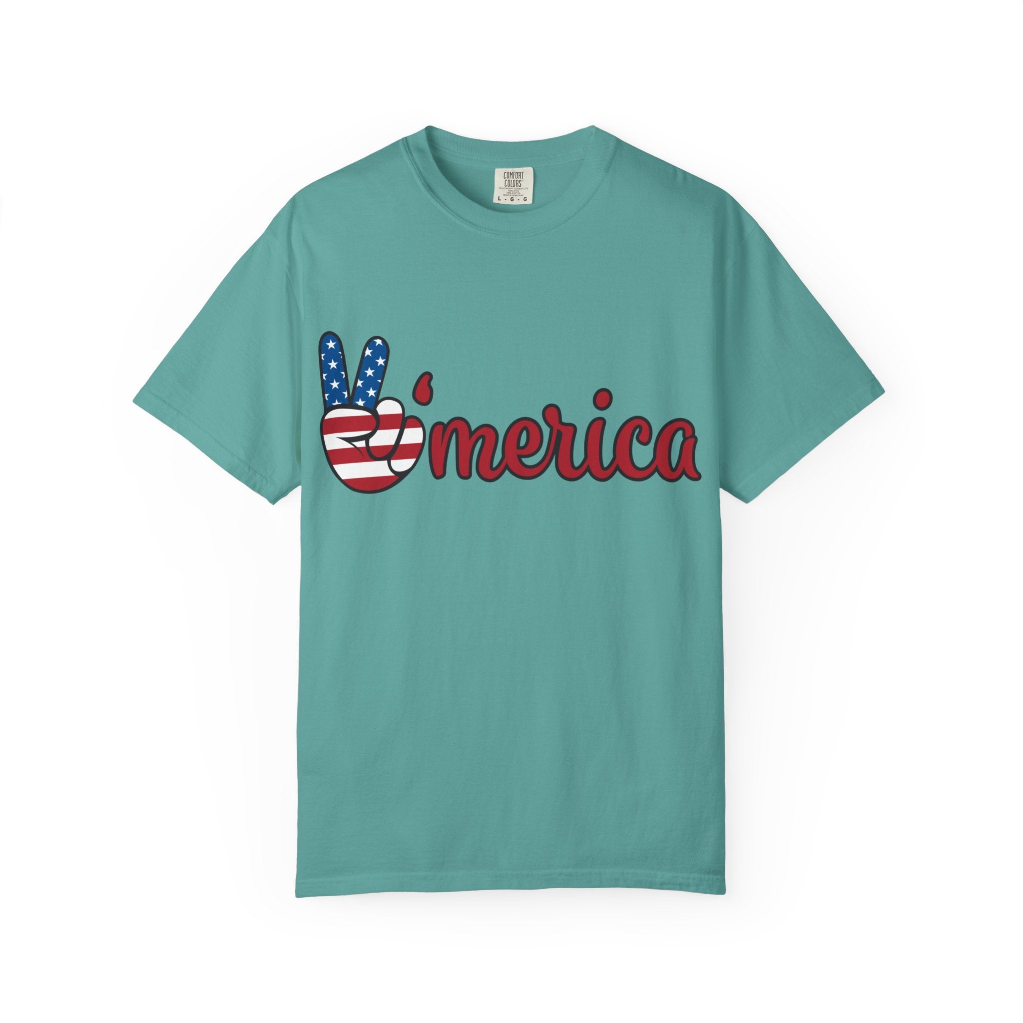 'Merica Peace Sign T-Shirt — 250th Anniversary of America Flag Tee (1776–2026)